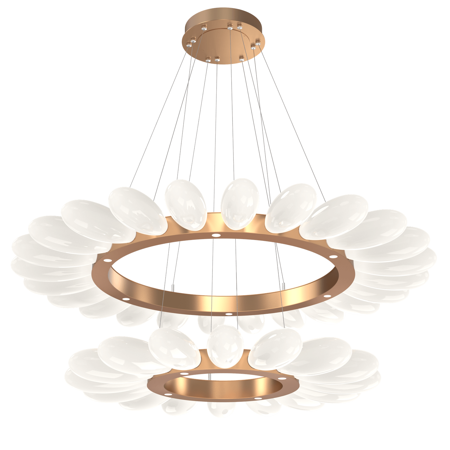 CHB0071-2T-NB-WL-LL-Hammerton-Studio-Fiori-53-inch-two-tier-radial-ring-chandelier-with-novel-brass-finish-and-opal-white-glass-shades-and-LED-lamping