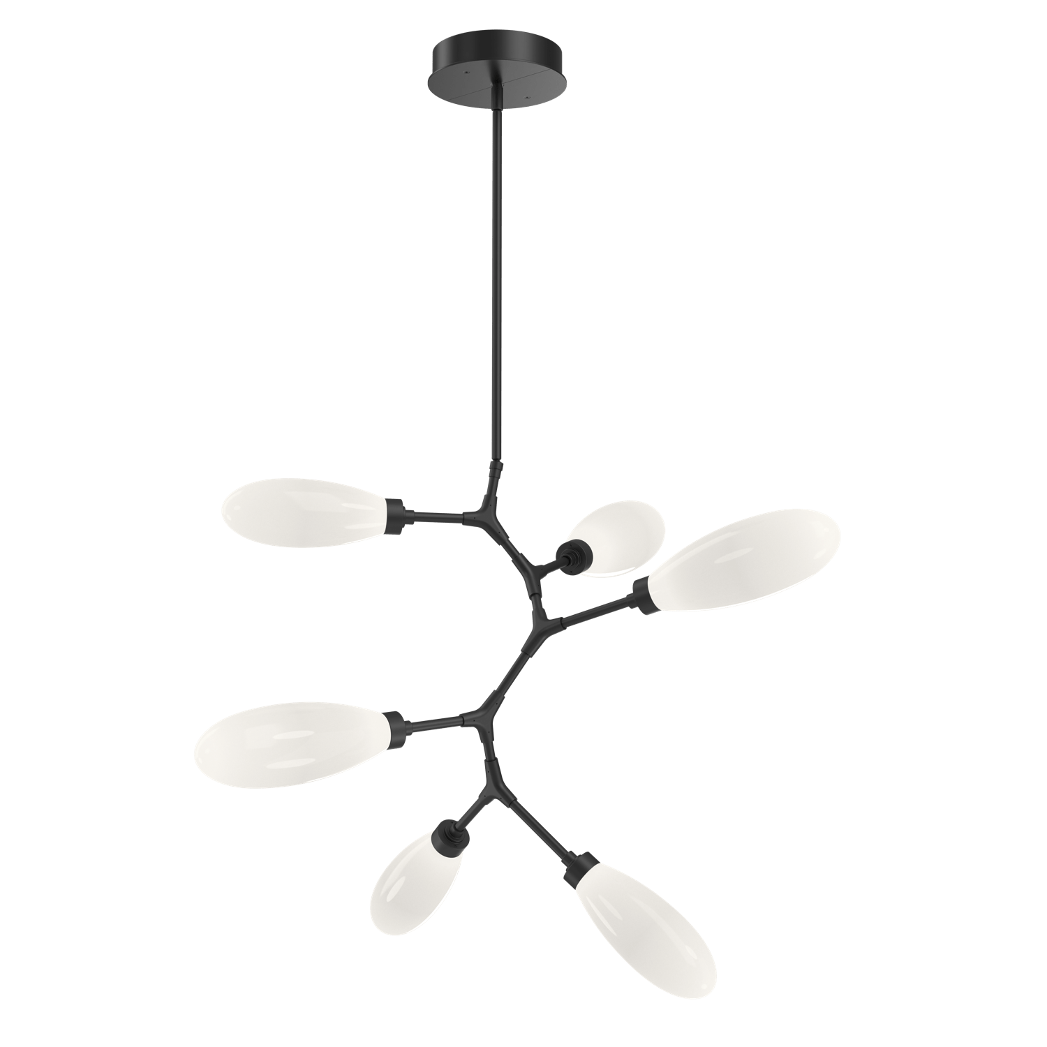 CHB0071-VA-MB-WL-LL-Hammerton-Studio-Fiori-6-light-organic-vine-chandelier-with-matte-black-finish-and-opal-white-glass-shades-and-LED-lamping