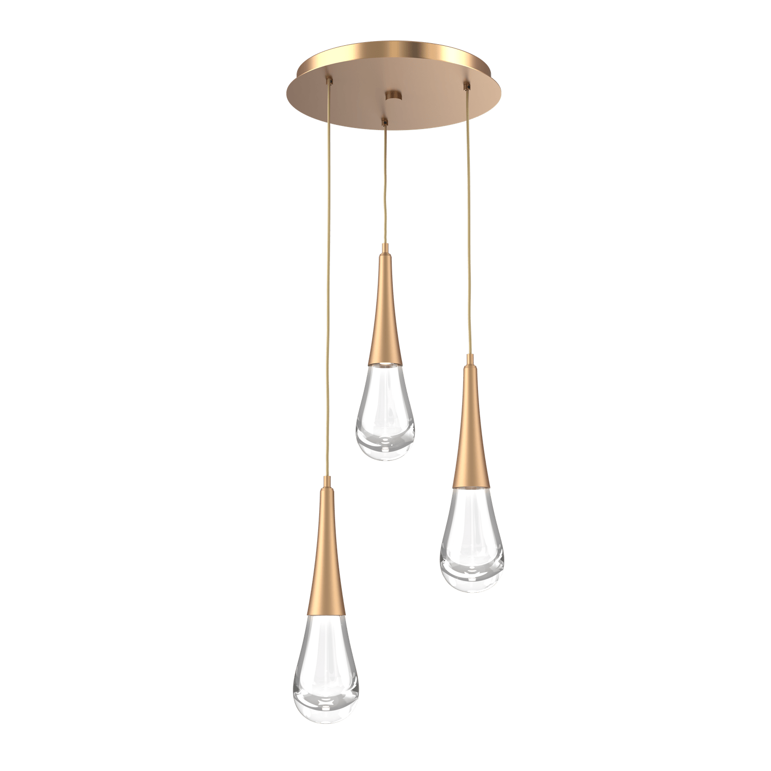CHB0078-03-NB-Hammerton-Studio-Raindrop-3-light-round-pendant-chandelier-with-novel-brass-finish-and-clear-blown-glass-shades-and-LED-lamping