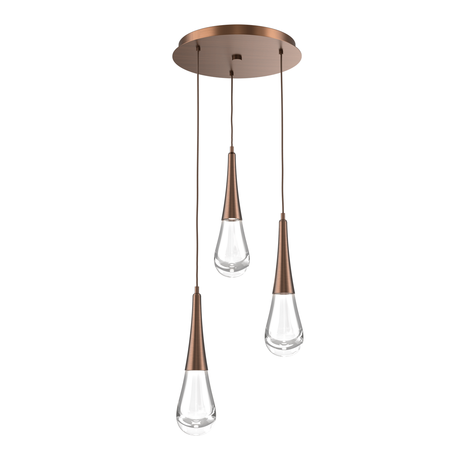 CHB0078-03-RB-Hammerton-Studio-Raindrop-3-light-round-pendant-chandelier-with-oil-rubbed-bronze-finish-and-clear-blown-glass-shades-and-LED-lamping