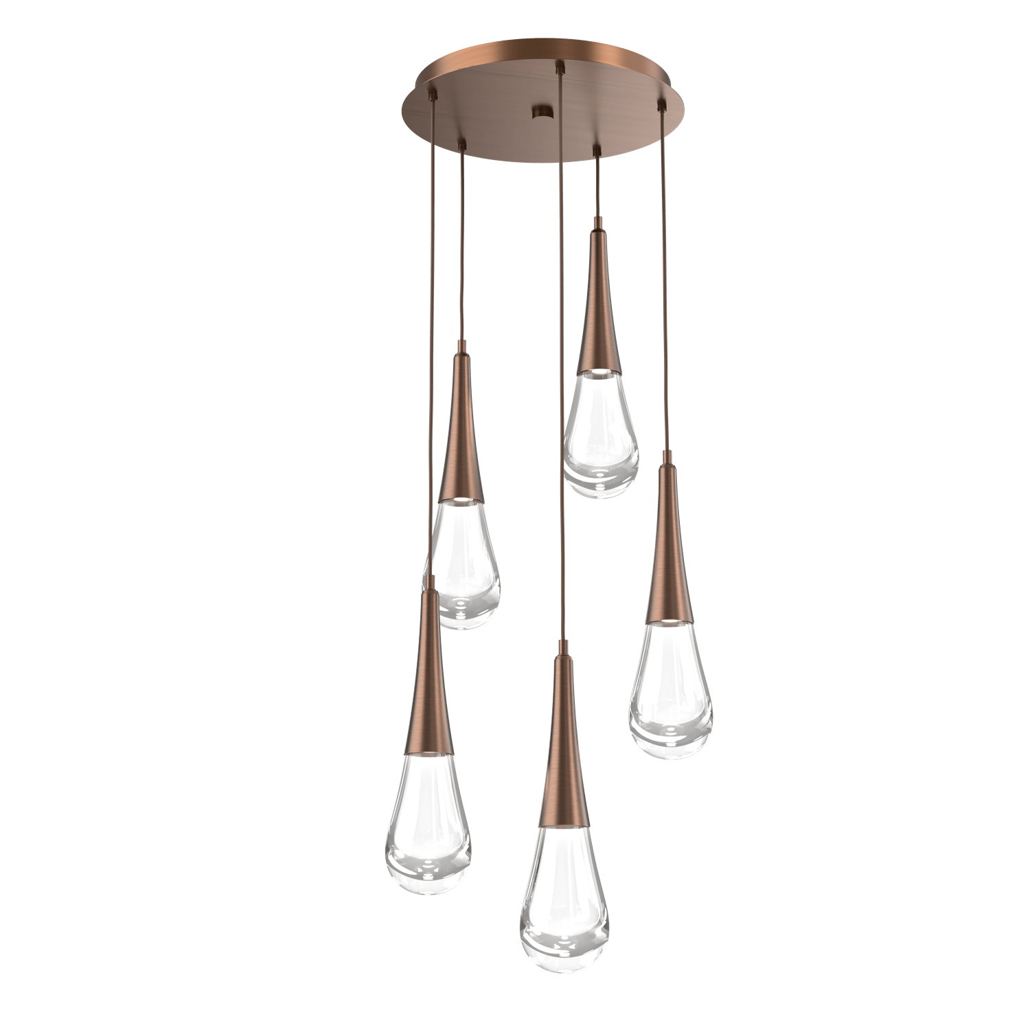 CHB0078-05-RB-Hammerton-Studio-Raindrop-5-light-round-pendant-chandelier-with-oil-rubbed-bronze-finish-and-clear-blown-glass-shades-and-LED-lamping