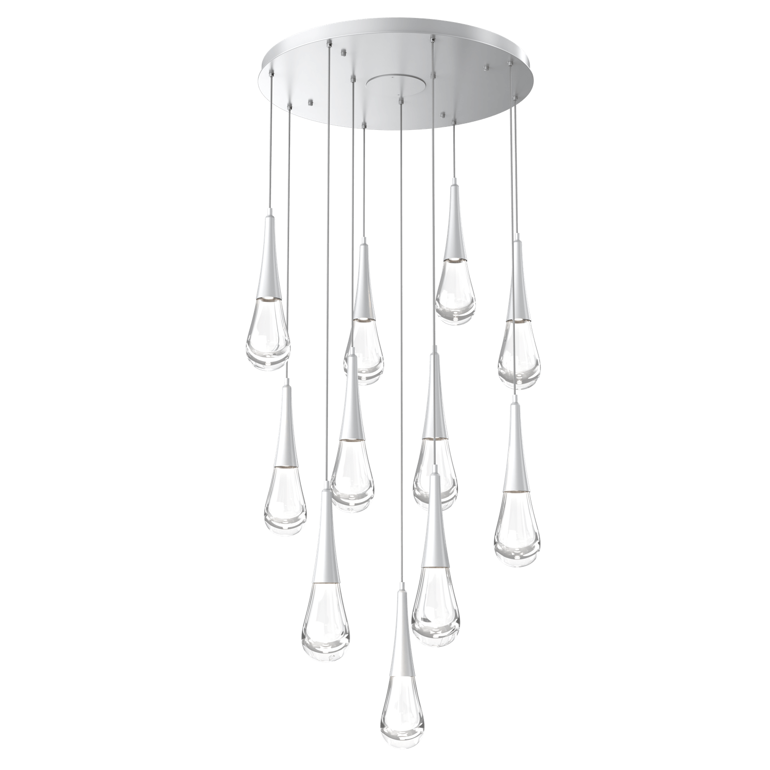 CHB0078-11-CS-Hammerton-Studio-Raindrop-11-light-round-pendant-chandelier-with-classic-silver-finish-and-clear-blown-glass-shades-and-LED-lamping