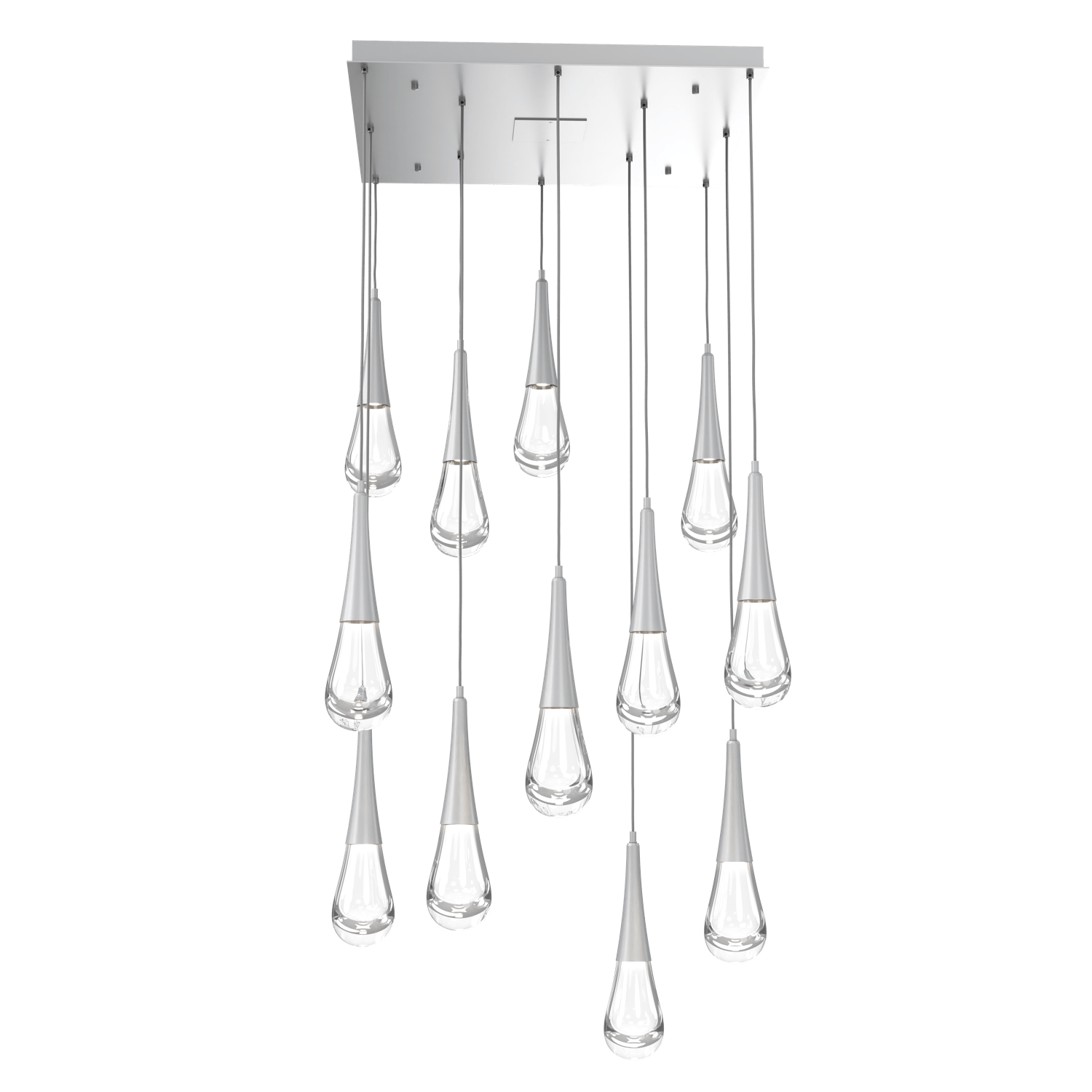 CHB0078-12-CS-Hammerton-Studio-Raindrop-12-light-square-pendant-chandelier-with-classic-silver-finish-and-clear-blown-glass-shades-and-LED-lamping