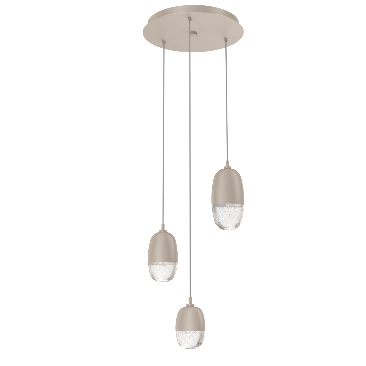 CHB0079-03-BS-Hammerton-Studio-Pebble-3-light-round-pendant-chandelier-with-metallic-beige-silver-finish-and-clear-cast-glass-shades-and-LED-lamping