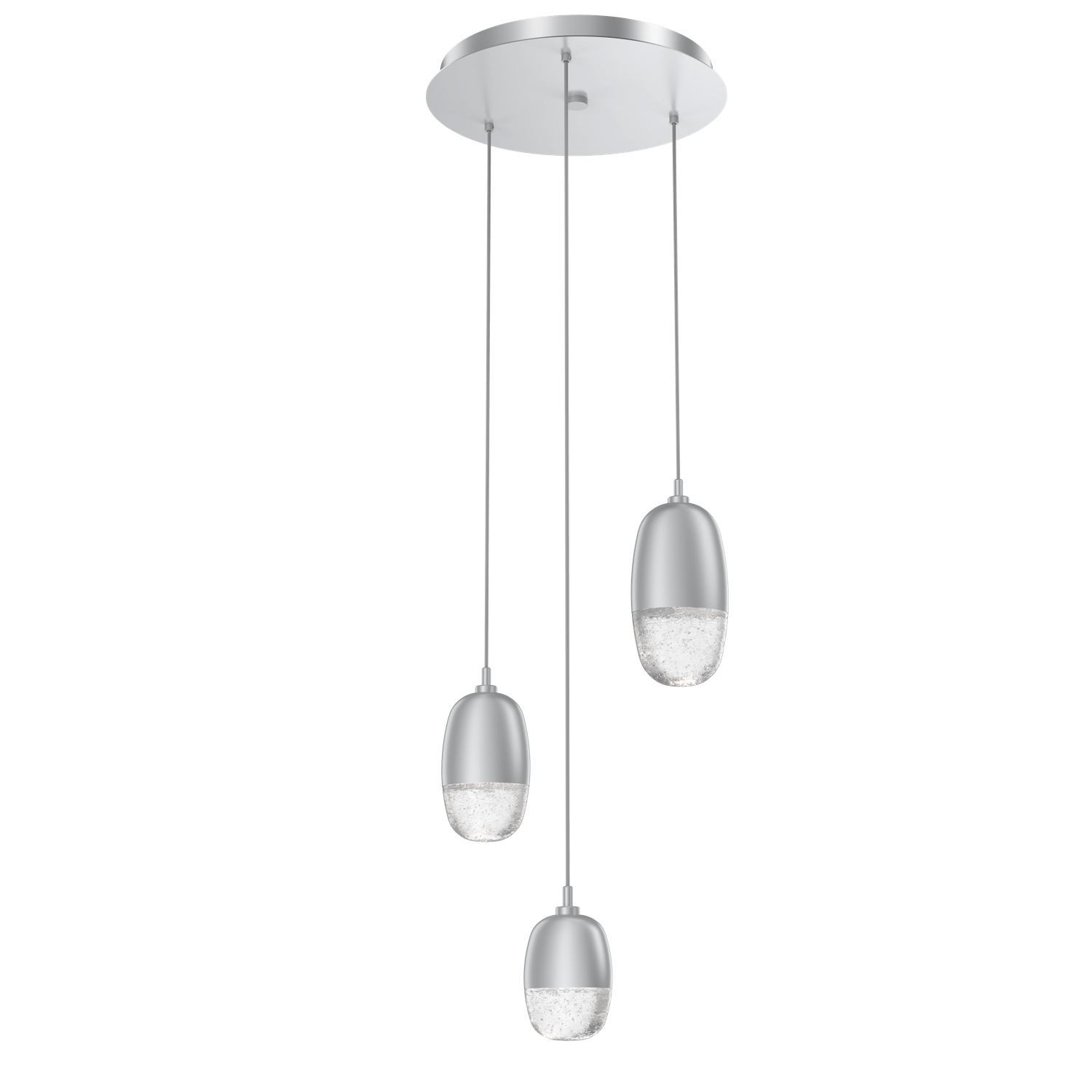 CHB0079-03-CS-Hammerton-Studio-Pebble-3-light-round-pendant-chandelier-with-classic-silver-finish-and-clear-cast-glass-shades-and-LED-lamping