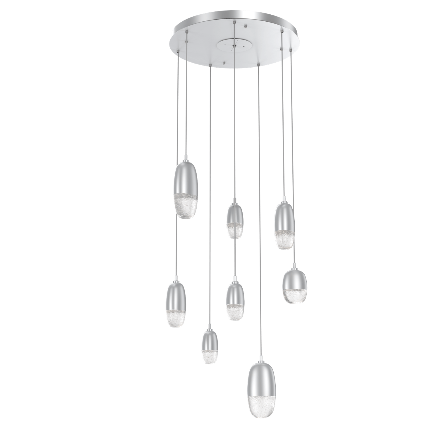 CHB0079-08-CS-Hammerton-Studio-Pebble-8-light-round-pendant-chandelier-with-classic-silver-finish-and-clear-cast-glass-shades-and-LED-lamping