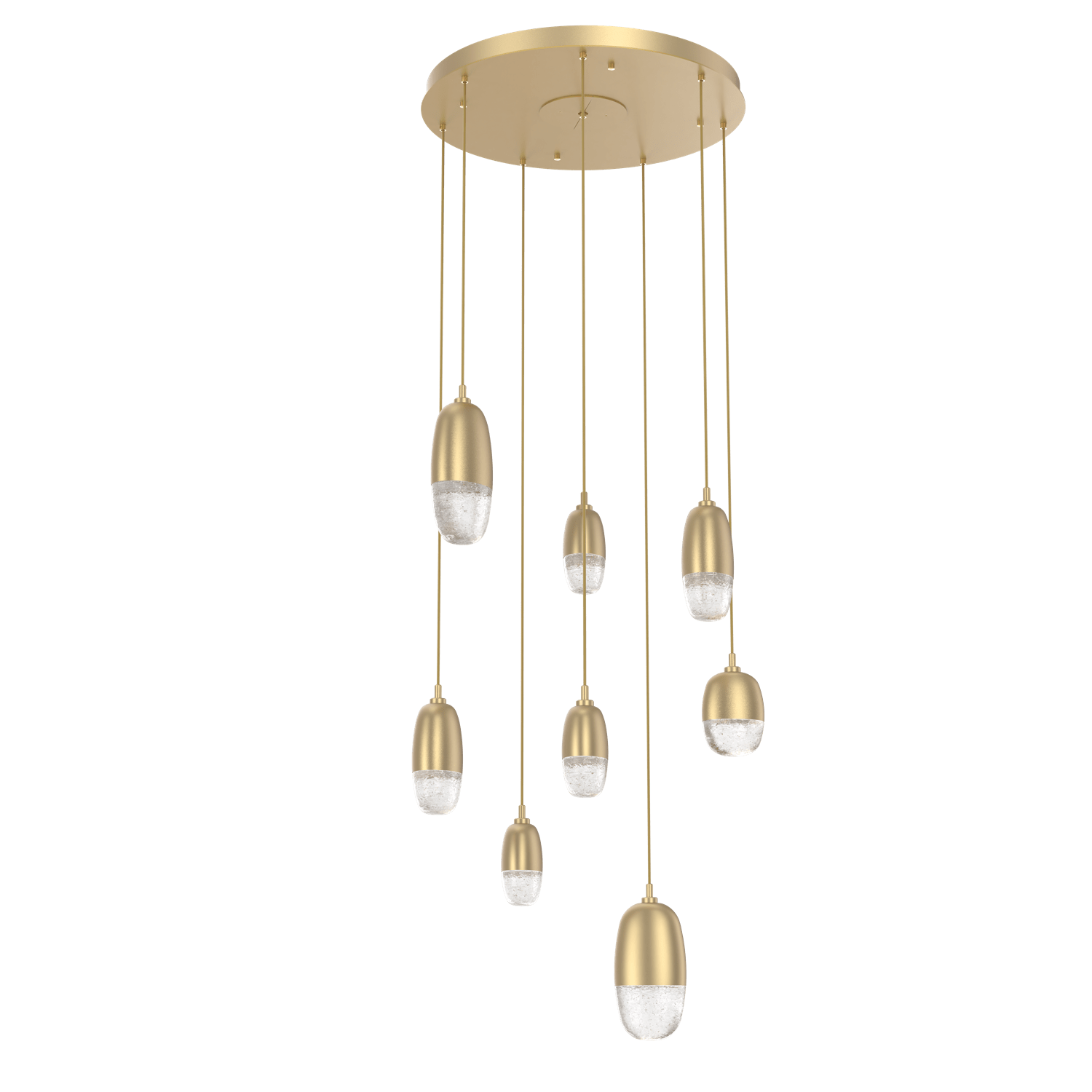 CHB0079-08-GB-Hammerton-Studio-Pebble-8-light-round-pendant-chandelier-with-gilded-brass-finish-and-clear-cast-glass-shades-and-LED-lamping