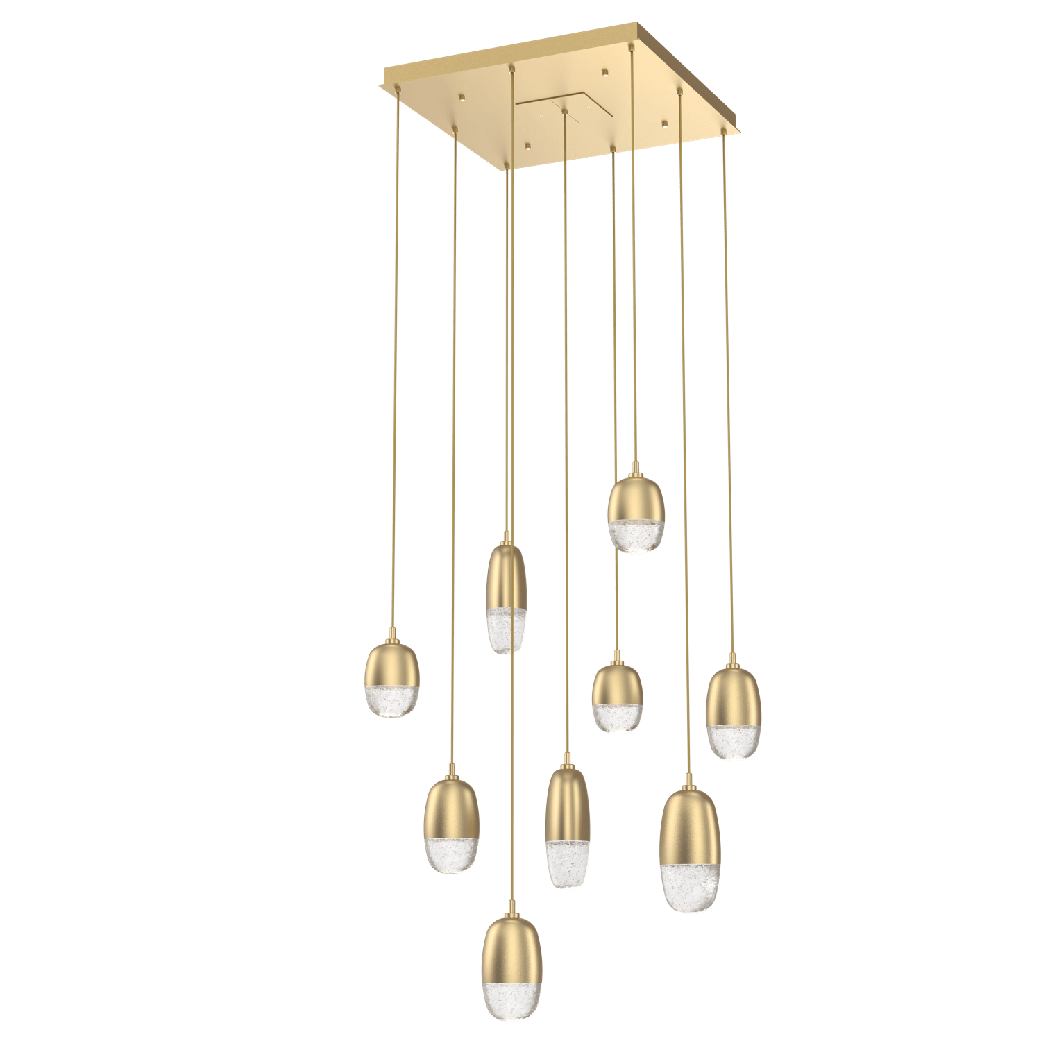 CHB0079-09-GB-Hammerton-Studio-Pebble-9-light-square-pendant-chandelier-with-gilded-brass-finish-and-clear-cast-glass-shades-and-LED-lamping