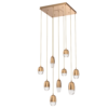 CHB0079-09-NB-Hammerton-Studio-Pebble-9-light-square-pendant-chandelier-with-novel-brass-finish-and-clear-cast-glass-shades-and-LED-lamping