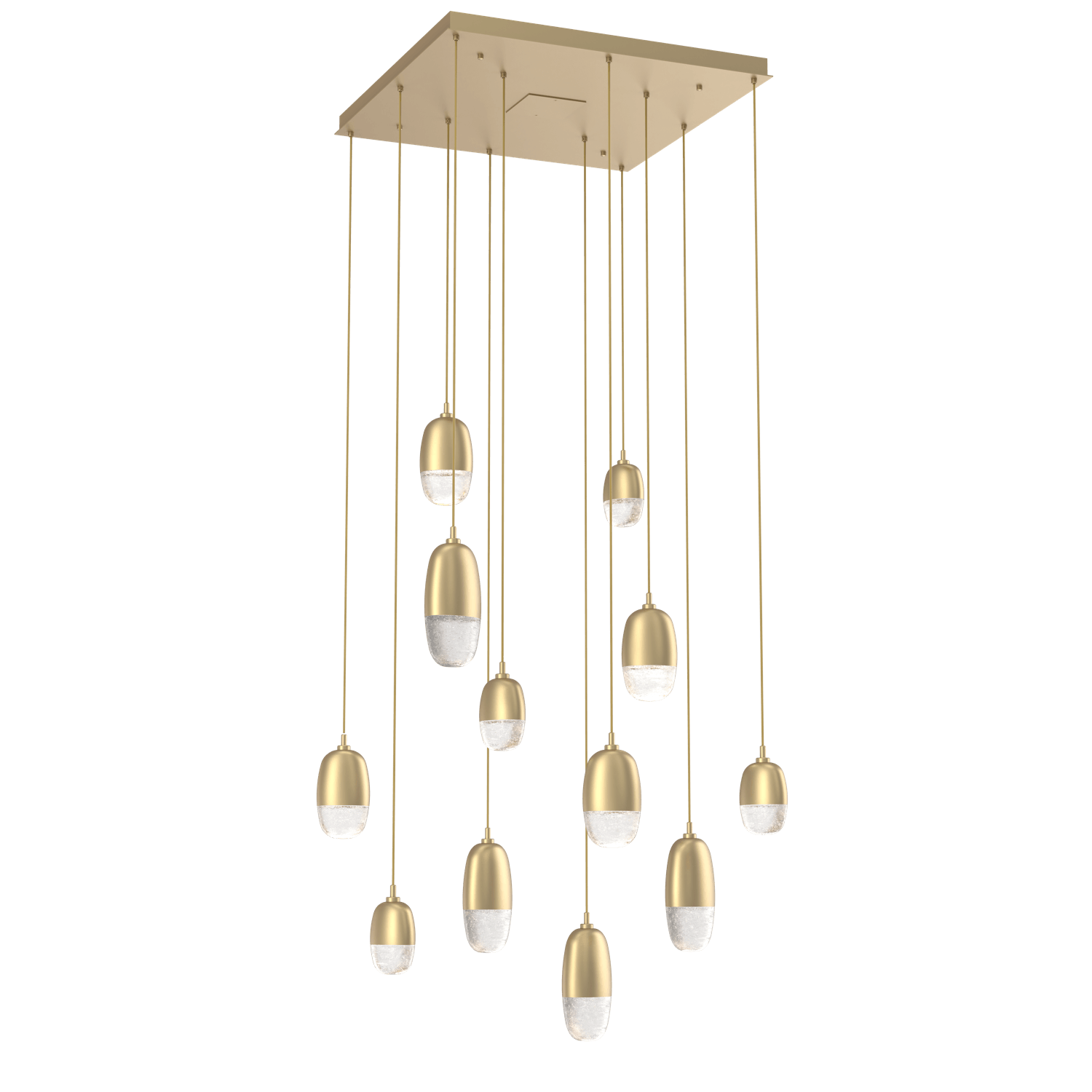 CHB0079-12-GB-Hammerton-Studio-Pebble-12-light-square-pendant-chandelier-with-gilded-brass-finish-and-clear-cast-glass-shades-and-LED-lamping