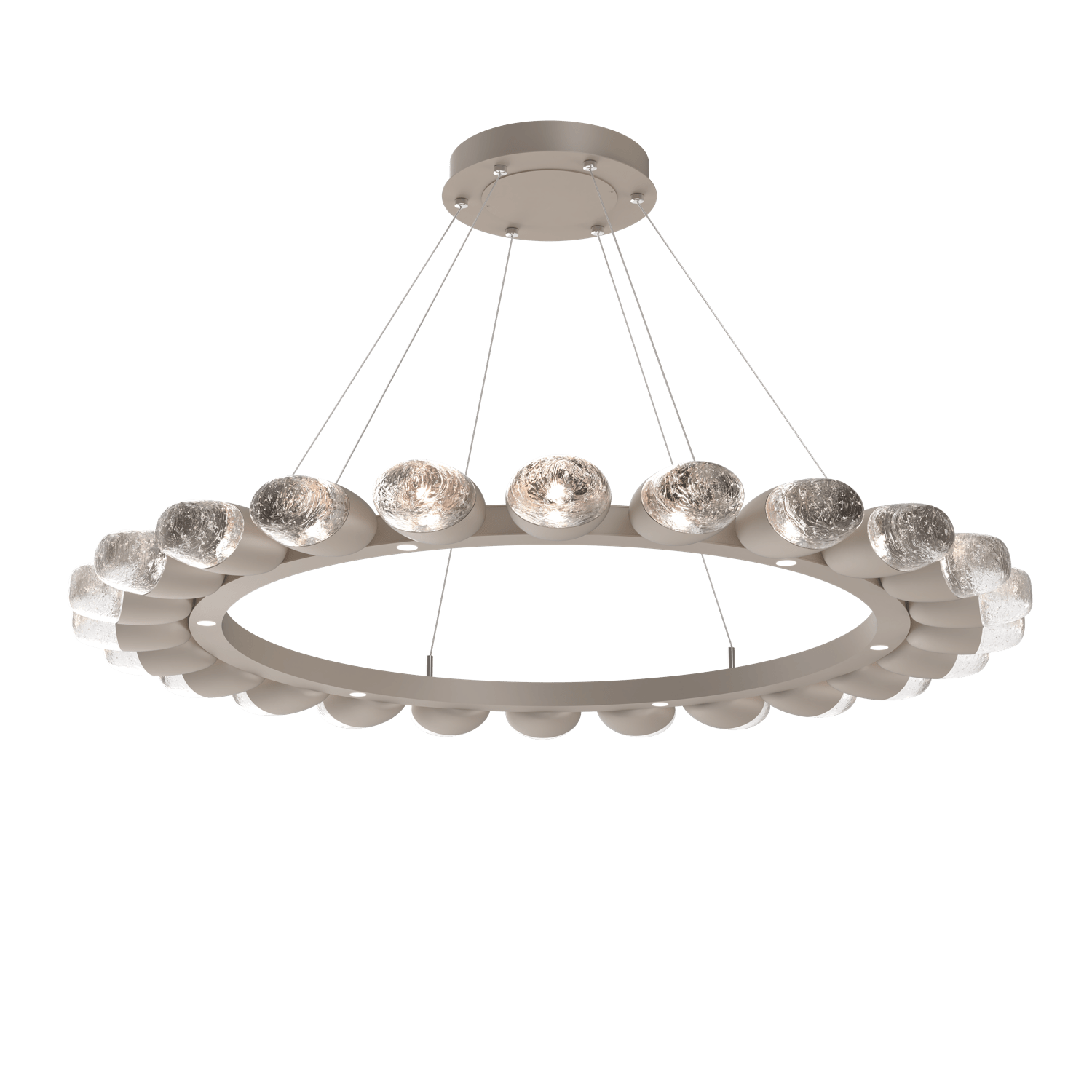 CHB0079-48-BS-Hammerton-Studio-Pebble-48-inch-radial-ring-chandelier-with-metallic-beige-silver-finish-and-clear-cast-glass-shades-and-LED-lamping
