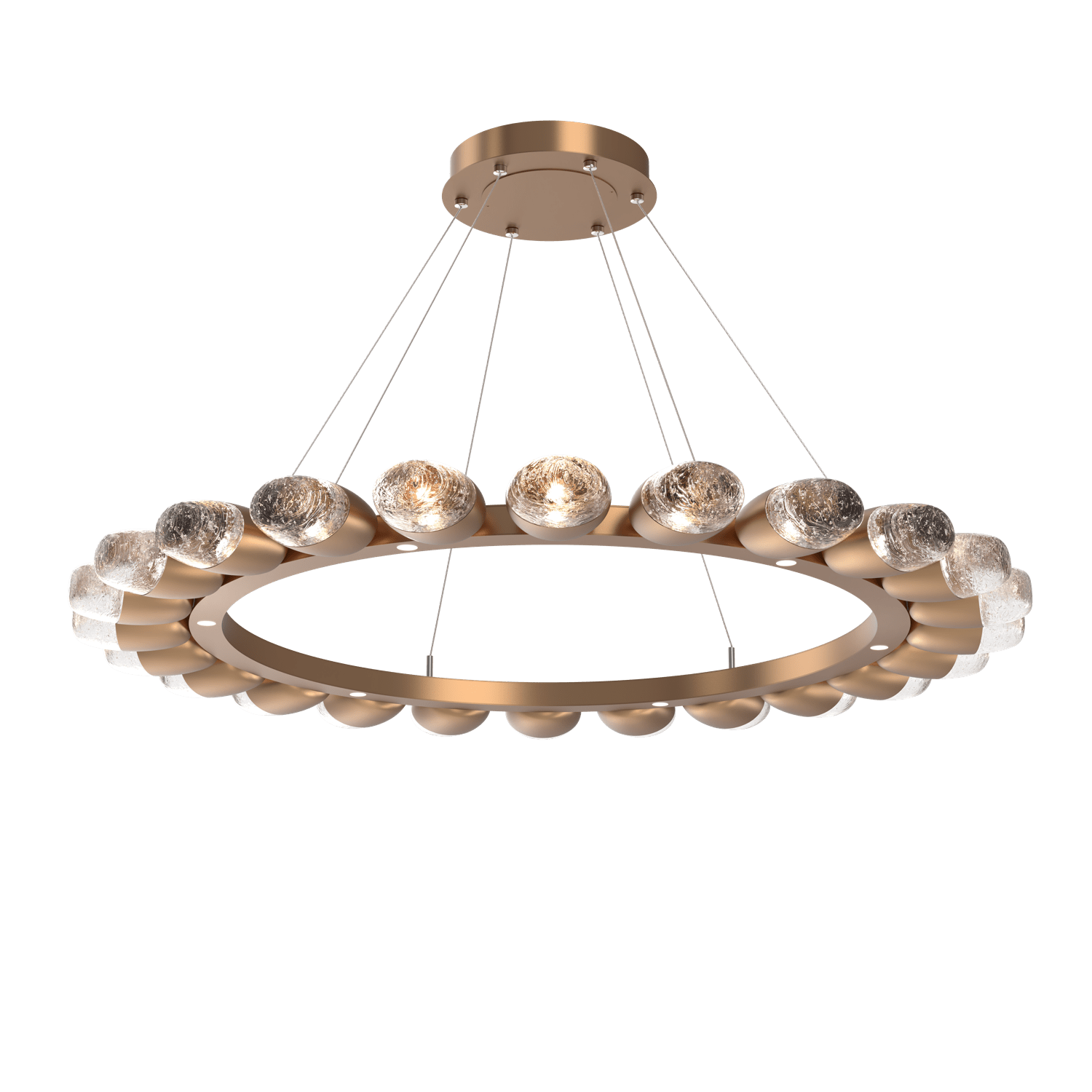 CHB0079-48-NB-Hammerton-Studio-Pebble-48-inch-radial-ring-chandelier-with-novel-brass-finish-and-clear-cast-glass-shades-and-LED-lamping