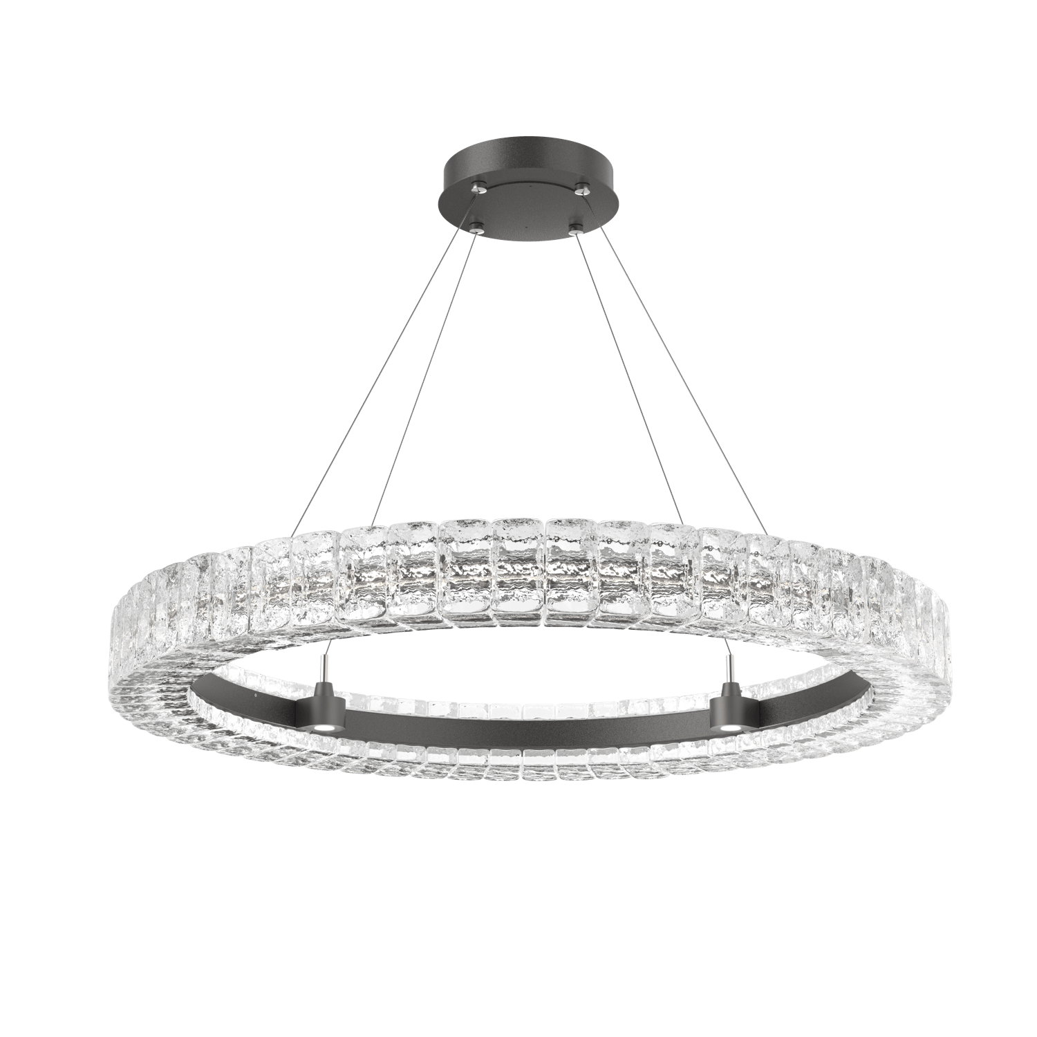 CHB0080-36-GP-Hammerton-Studio-Asscher-36-inch-ring-chandelier-with-graphite-finish-and-clear-cast-glass-shades-and-LED-lamping