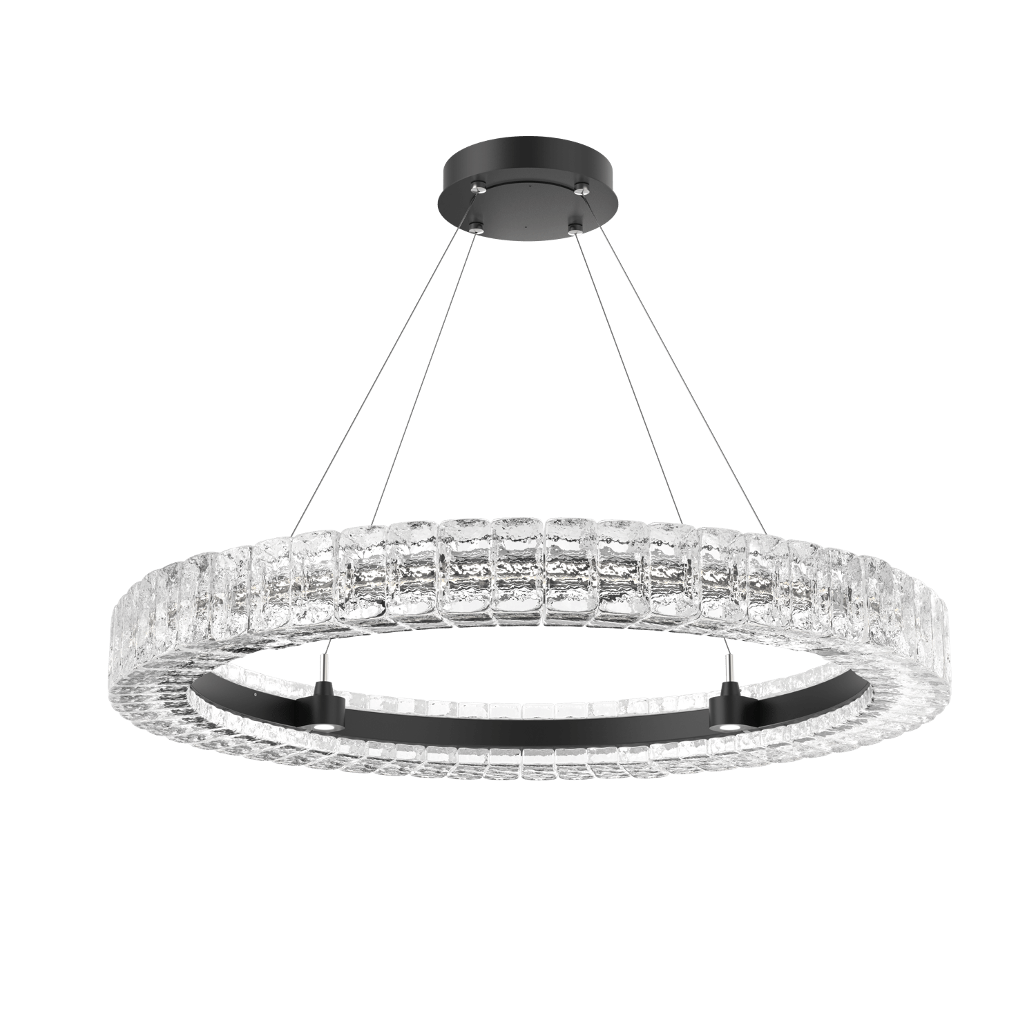 CHB0080-36-MB-Hammerton-Studio-Asscher-36-inch-ring-chandelier-with-matte-black-finish-and-clear-cast-glass-shades-and-LED-lamping