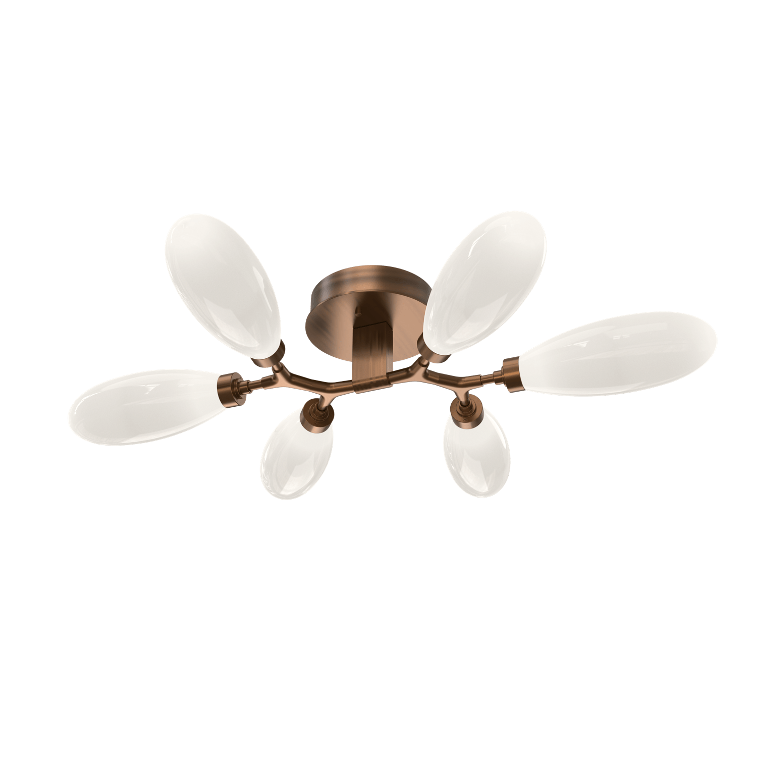 CLB0071-01-RB-WL-LL-Hammerton-Studio-Fiori-6-light-organic-flush-mount-light-with-oil-rubbed-bronze-finish-and-opal-white-glass-shades-and-LED-lamping
