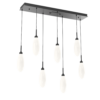 Hammerton Studio Fiori LInear multi pendant chandelier PLB0071-07-MB