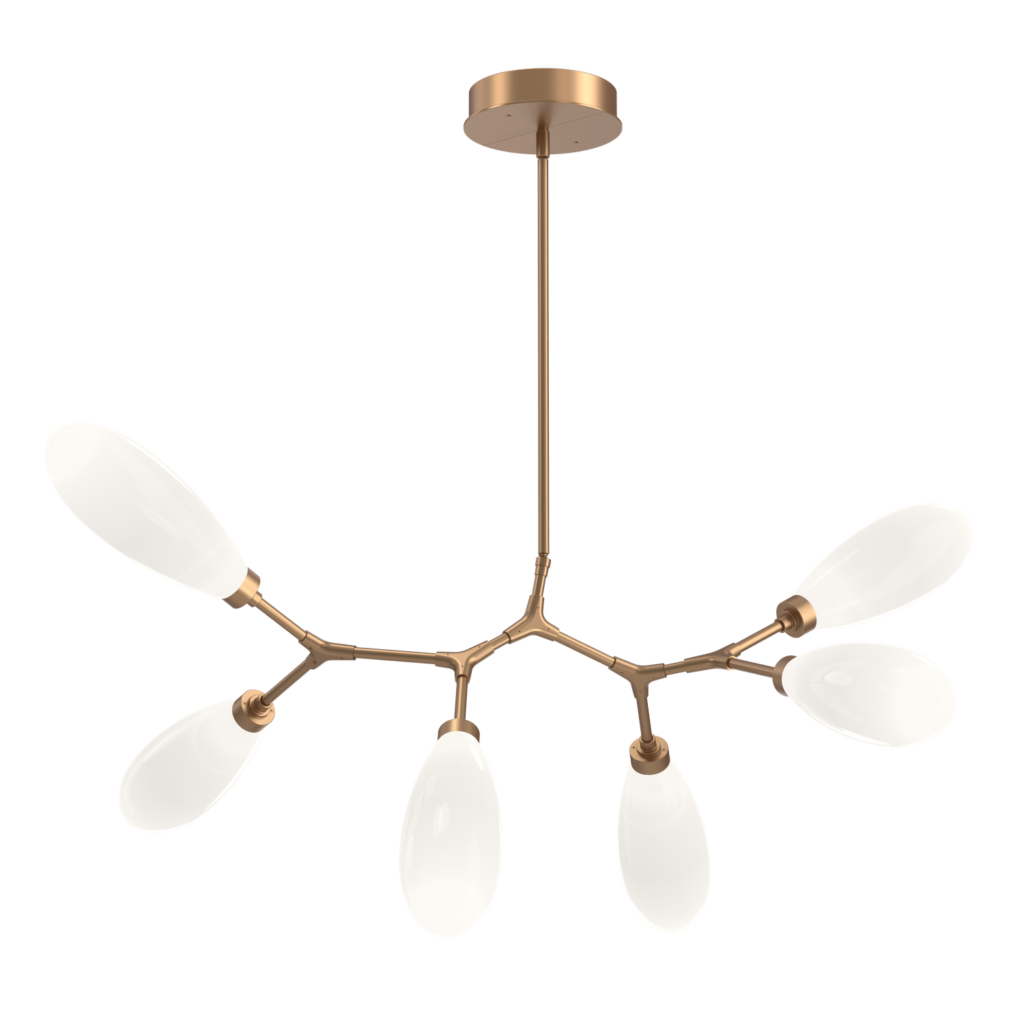 Hammerton Studio Fiori modern organic chandelier in Novel Brass PLB0071-BA-NB