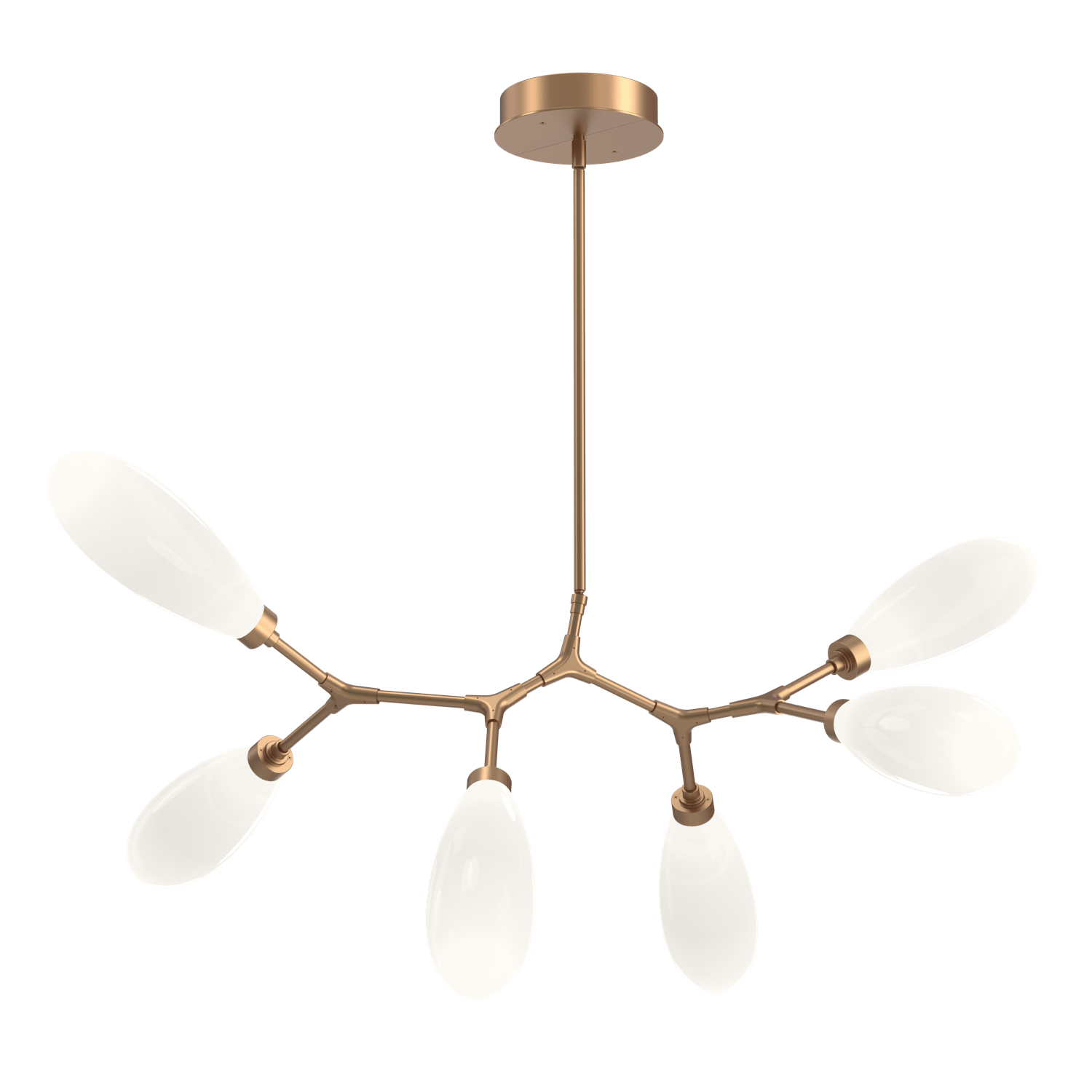 Hammerton Studio Fiori modern organic chandelier in Novel Brass PLB0071-BA-NB