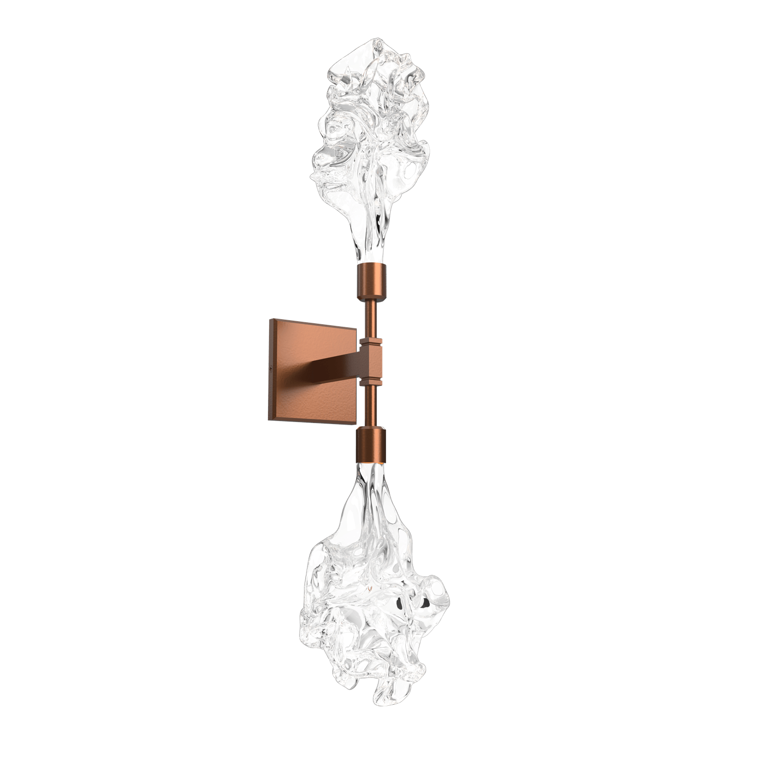 IDB0059-02-BB-Hammerton-Studio-Blossom-double-wall-sconce-with-burnished-bronze-finish-and-clear-handblown-crystal-glass-shades-and-LED-lamping