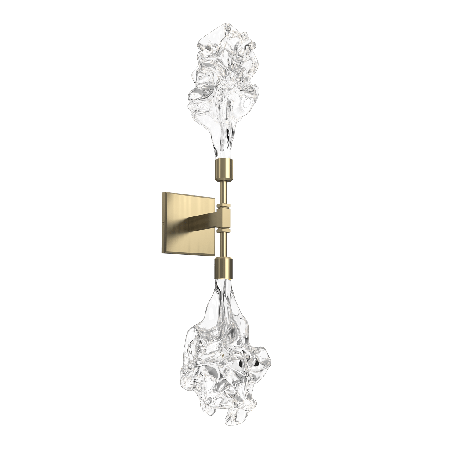 IDB0059-02-HB-Hammerton-Studio-Blossom-double-wall-sconce-with-heritage-brass-finish-and-clear-handblown-crystal-glass-shades-and-LED-lamping