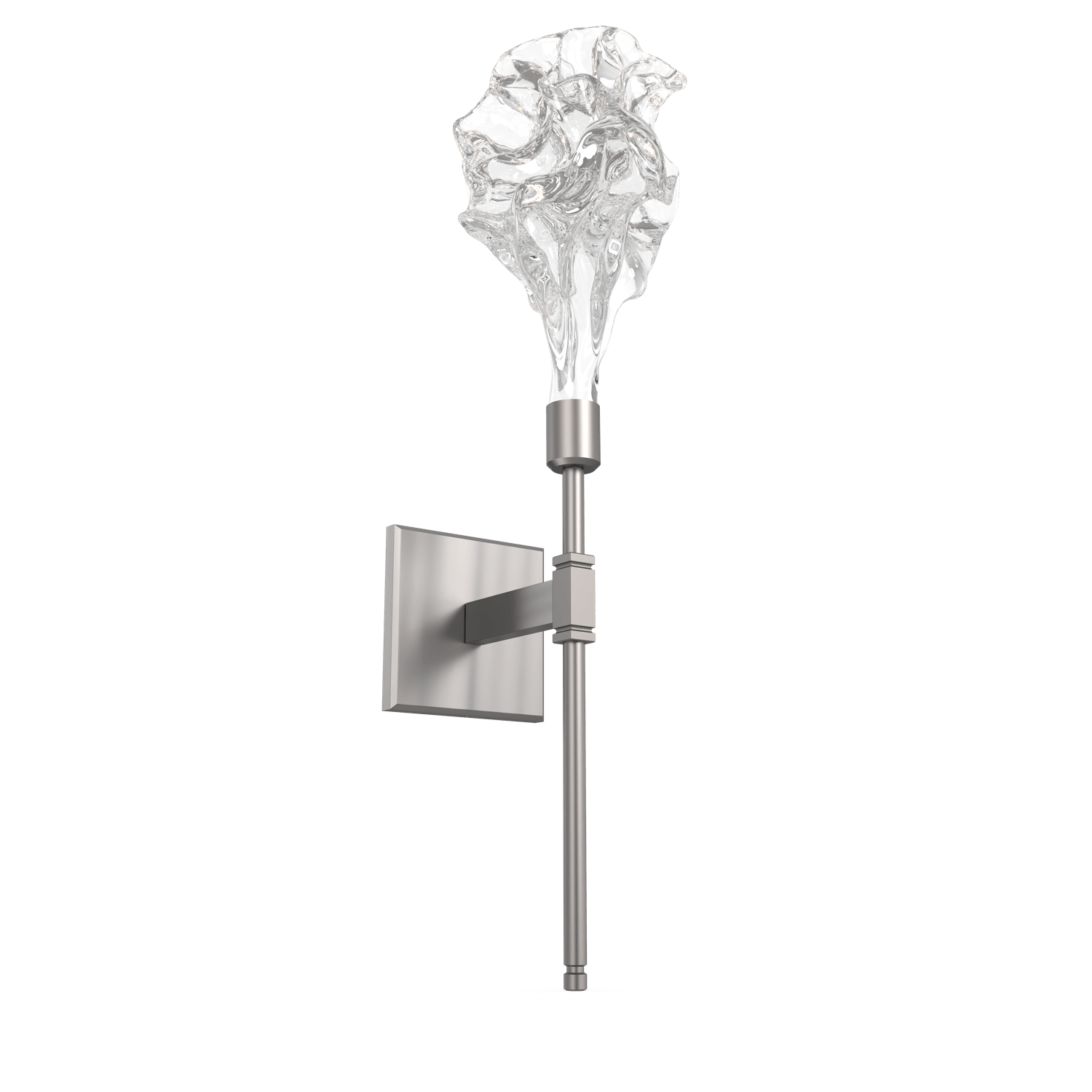 IDB0059-21-SN-Hammerton-Studio-Blossom-belvedere-wall-sconce-with-satin-nickel-finish-and-clear-handblown-crystal-glass-shades-and-LED-lamping