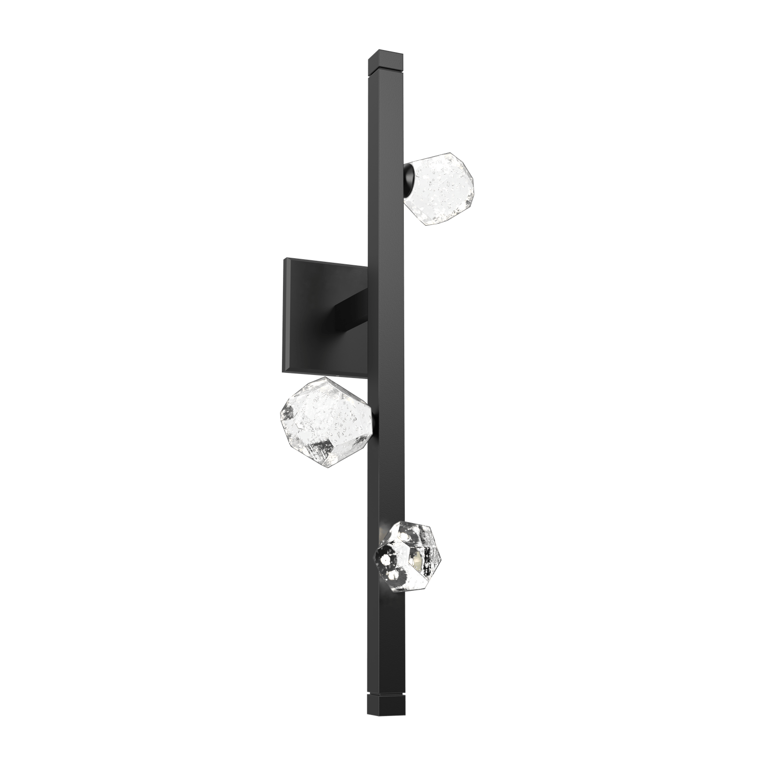 IDB0070-24-MB-Hammerton-Studio-Stella-wall-sconce-with-matte-black-finish-and-clear-cast-glass-shades-and-LED-lamping