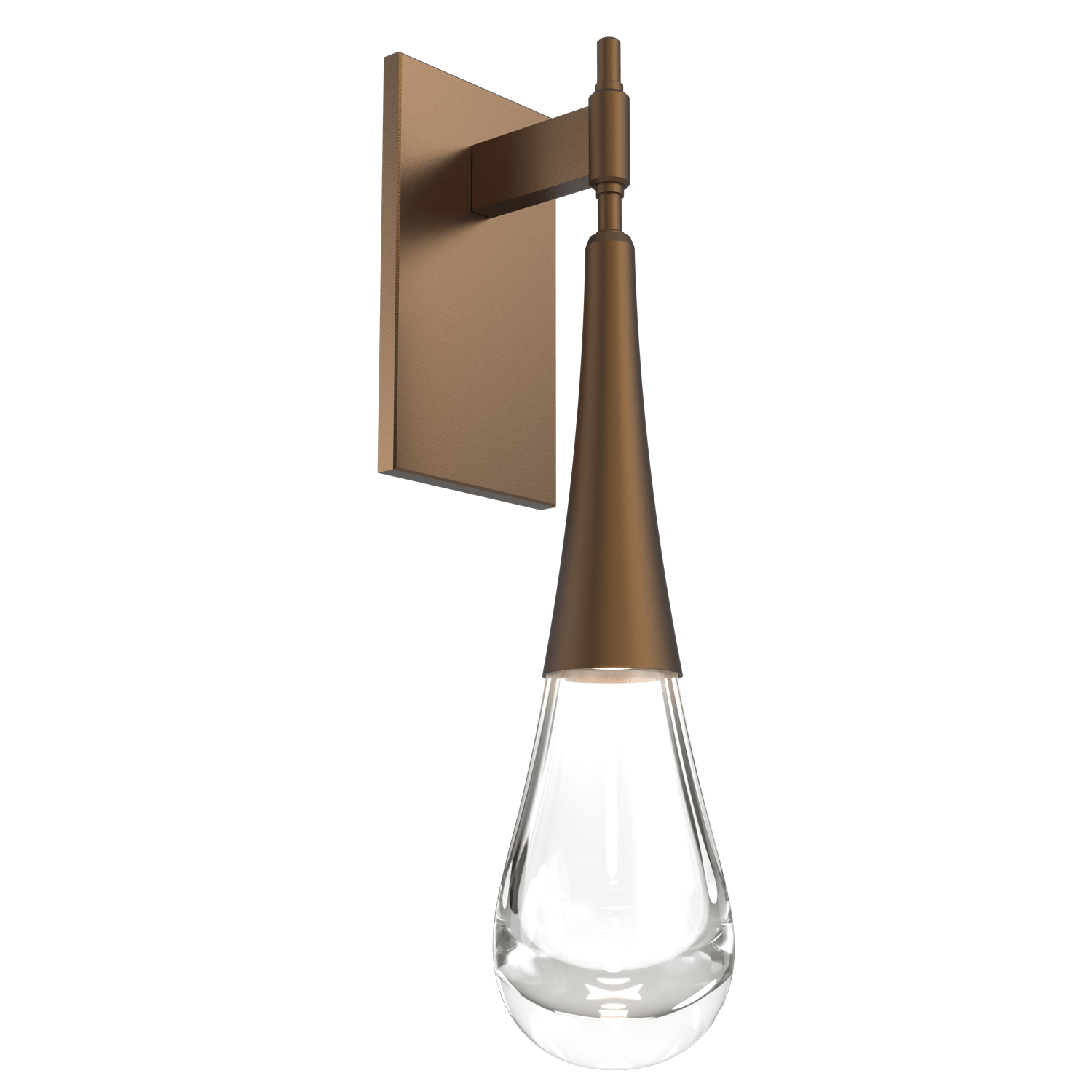 IDB0078-01-FB-Hammerton-Studio-Raindrop-wall-sconce-with-flat-bronze-finish-and-clear-blown-glass-shades-and-LED-lamping