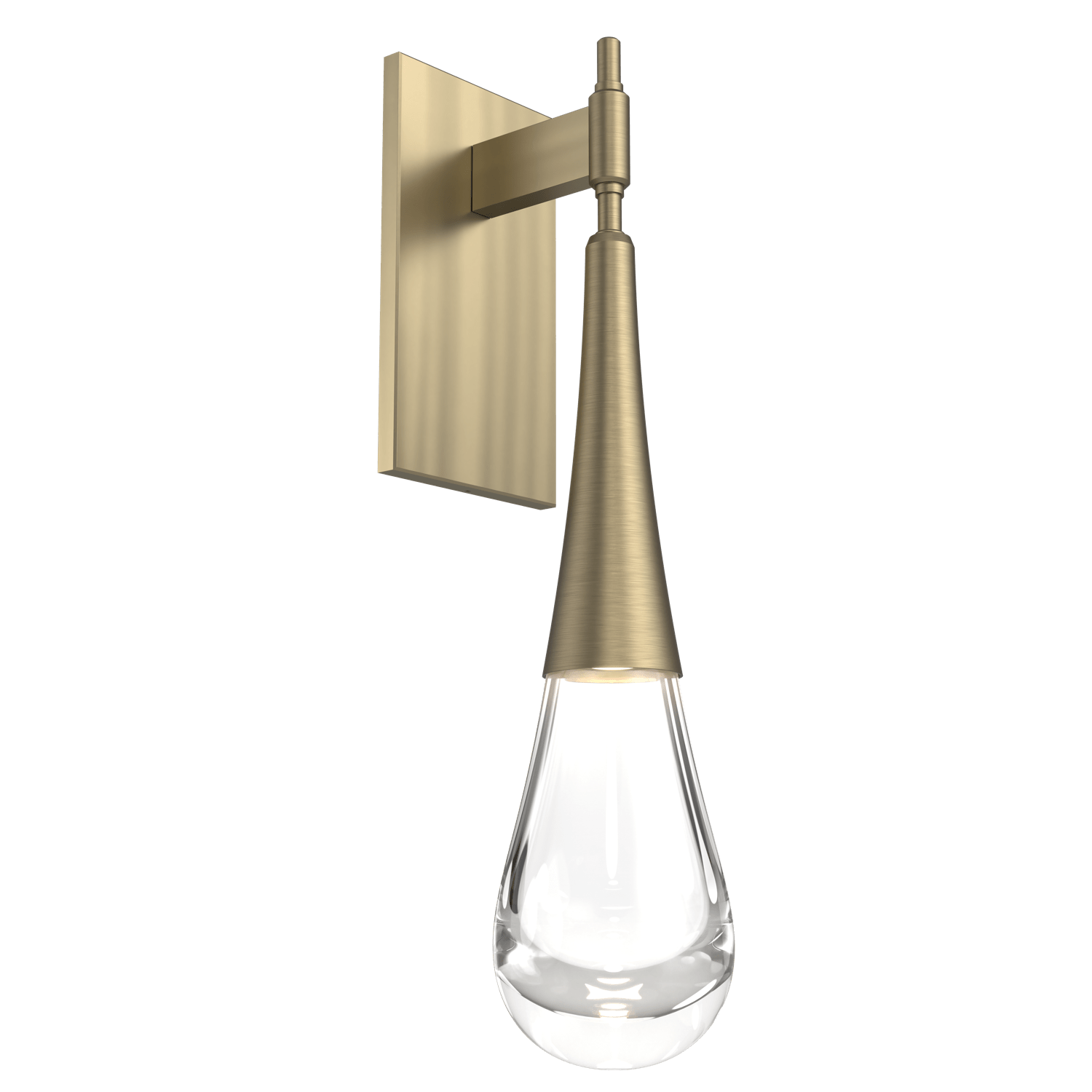 IDB0078-01-HB-Hammerton-Studio-Raindrop-wall-sconce-with-heritage-brass-finish-and-clear-blown-glass-shades-and-LED-lamping