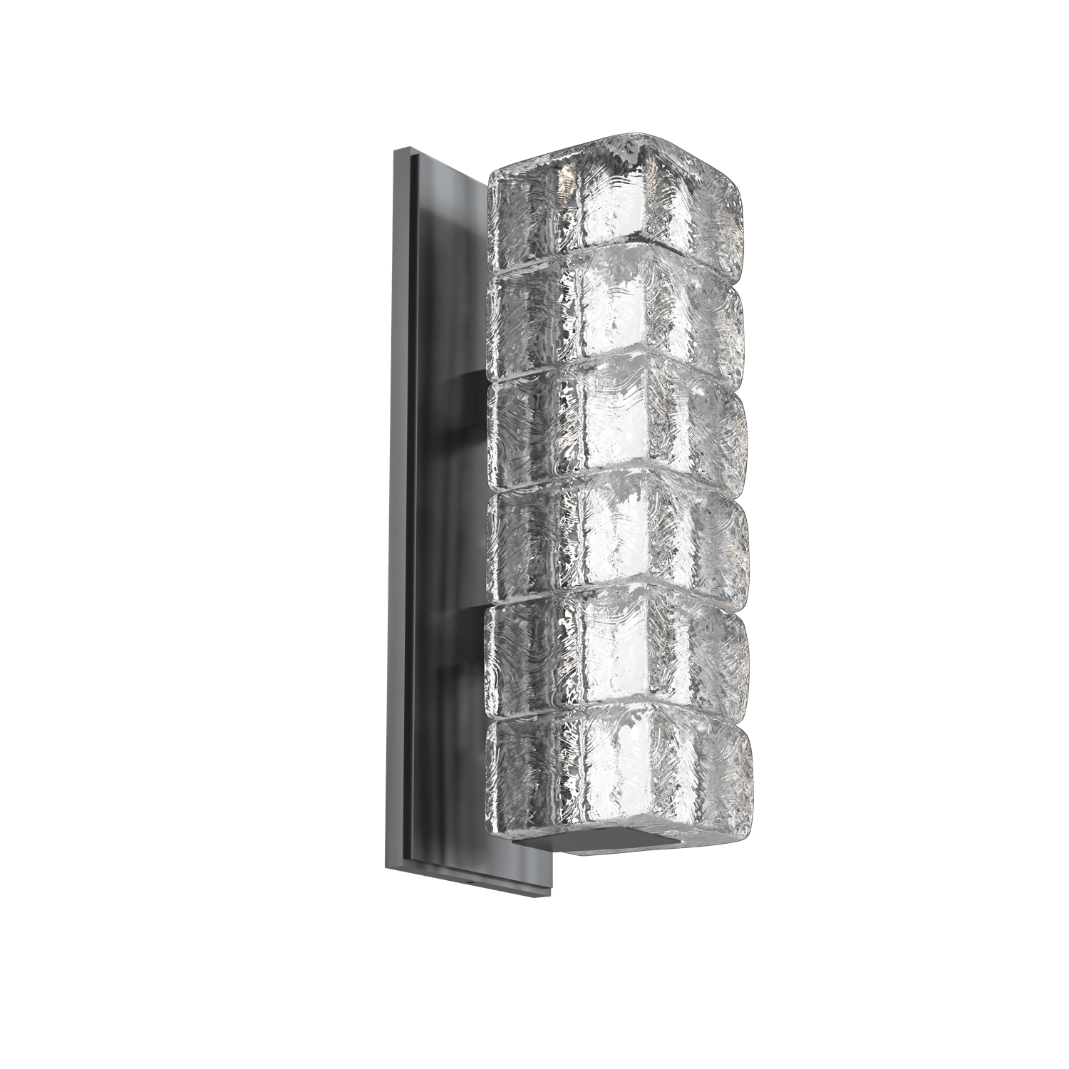 IDB0080-01-GM-Hammerton-Studio-Asscher-wall-sconce-with-gunmetal-finish-and-clear-cast-glass-shades-and-LED-lamping