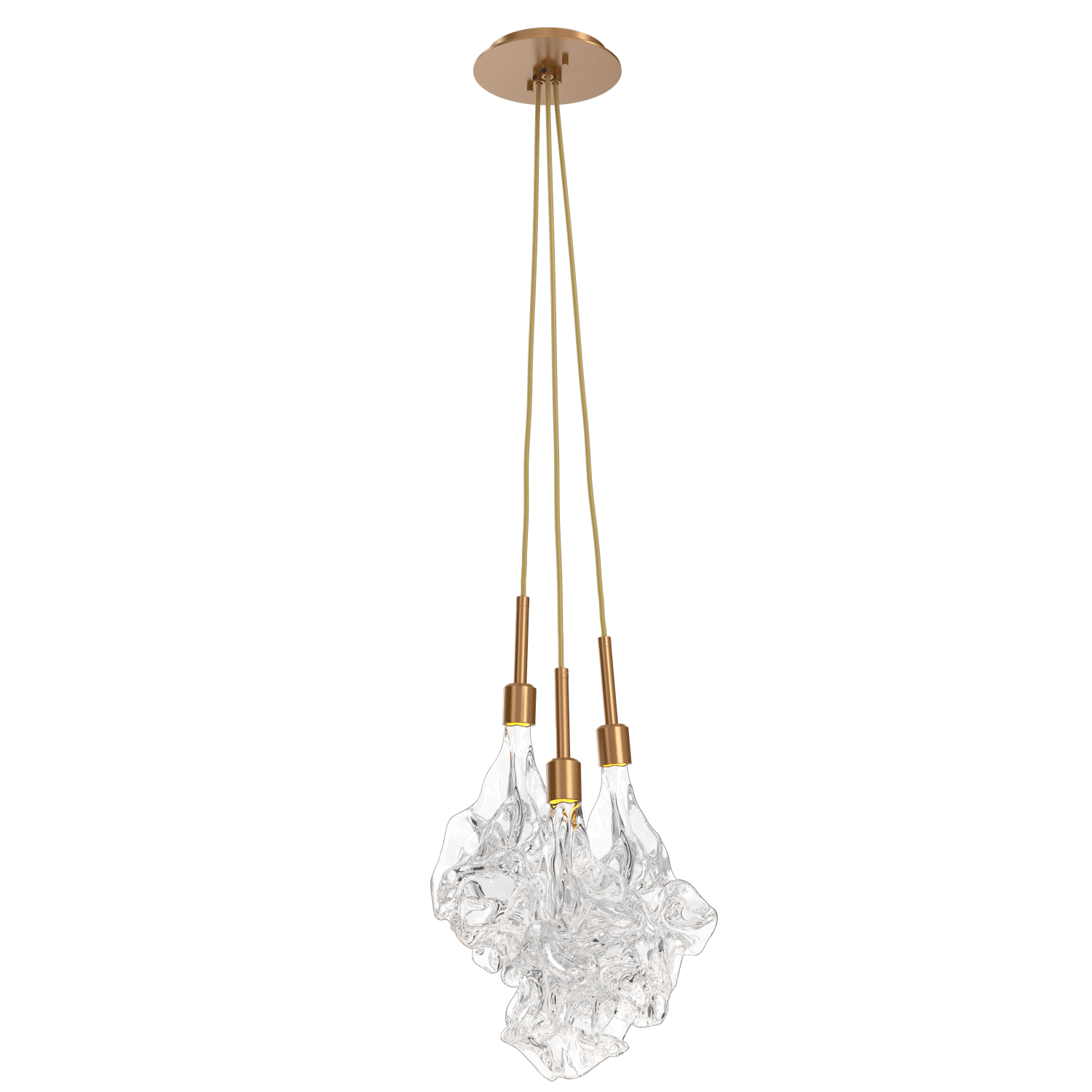 LAB0059-0A-NB-Hammerton-Studio-Blossom-3-light-cluster-pendant-light-with-novel-brass-finish-and-clear-handblown-crystal-glass-shades-and-LED-lamping