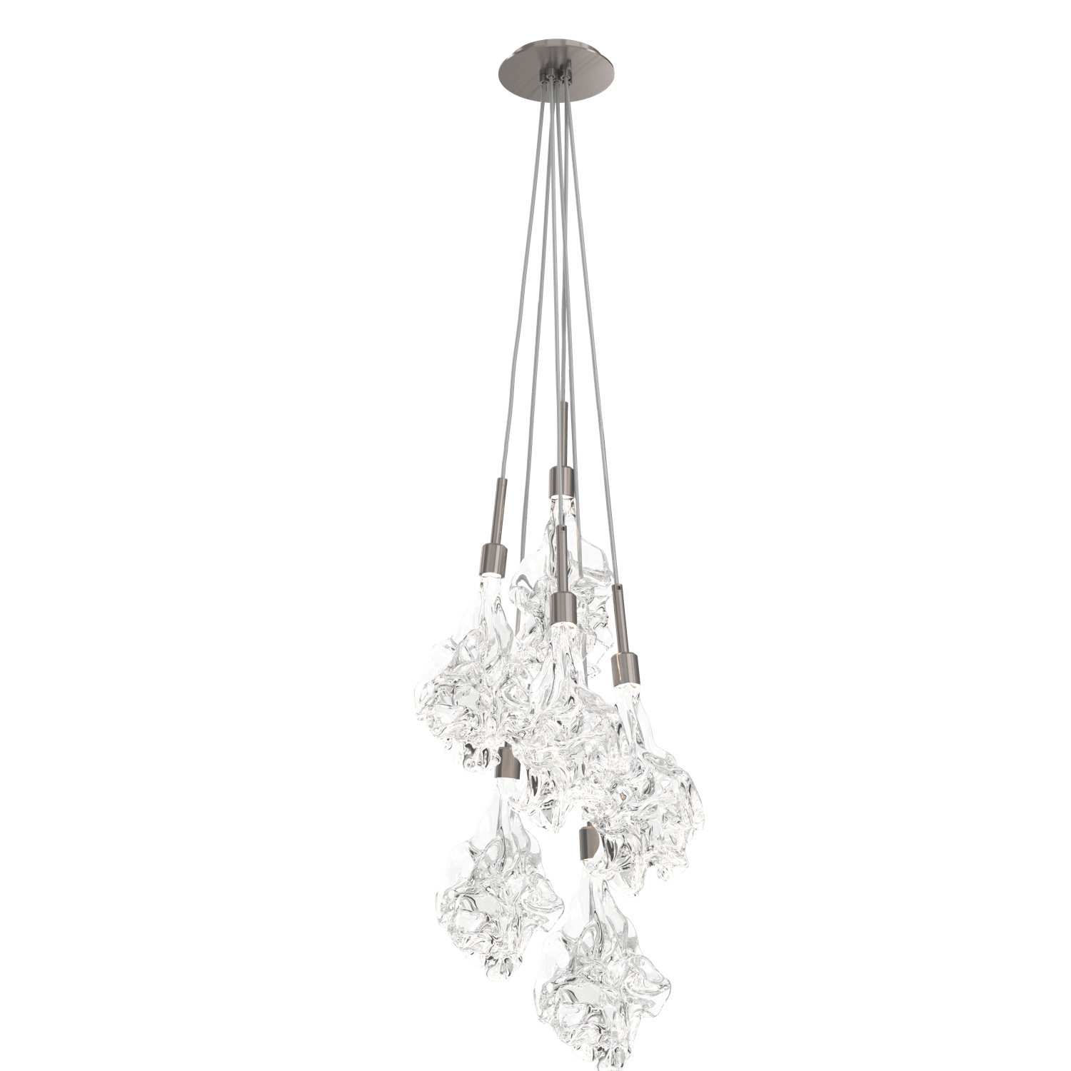 LAB0059-0B-GM-Hammerton-Studio-Blossom-6-light-cluster-pendant-light-with-gunmetal-finish-and-clear-handblown-crystal-glass-shades-and-LED-lamping