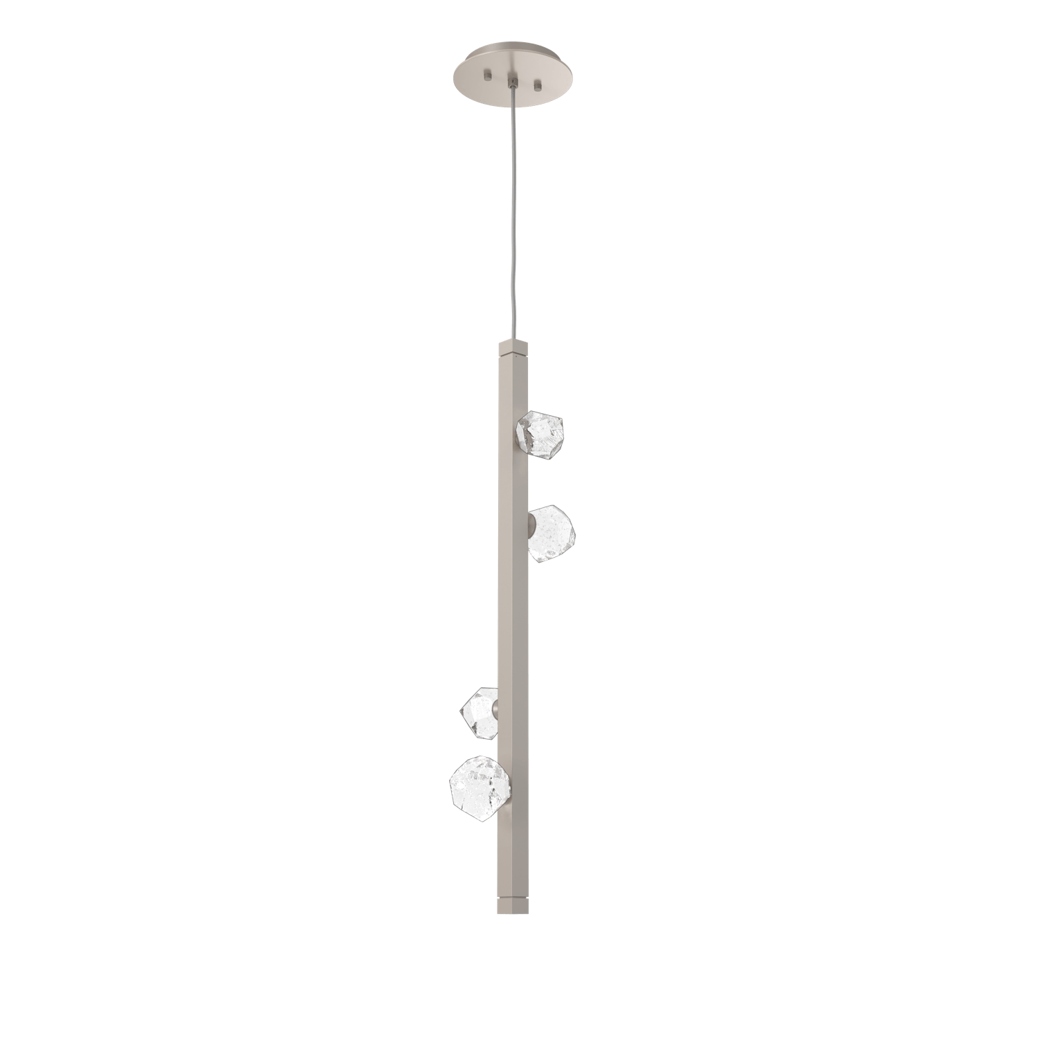 LAB0070-01-BS-Hammerton-Studio-Stella-pendant-light-with-metallic-beige-silver-finish-and-clear-cast-glass-shades-and-LED-lamping