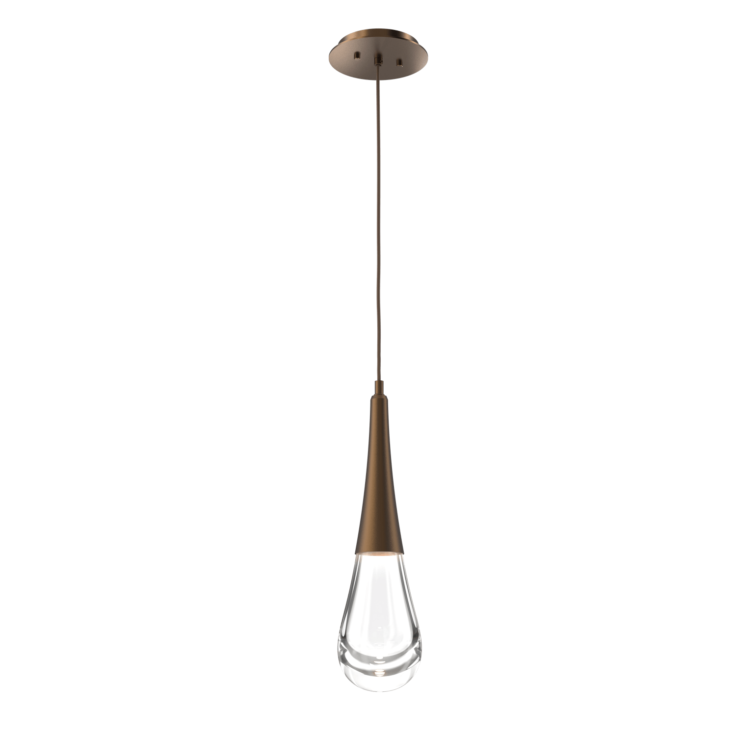 LAB0078-01-FB-Hammerton-Studio-Raindrop-pendant-light-with-flat-bronze-finish-and-clear-blown-glass-shades-and-LED-lamping