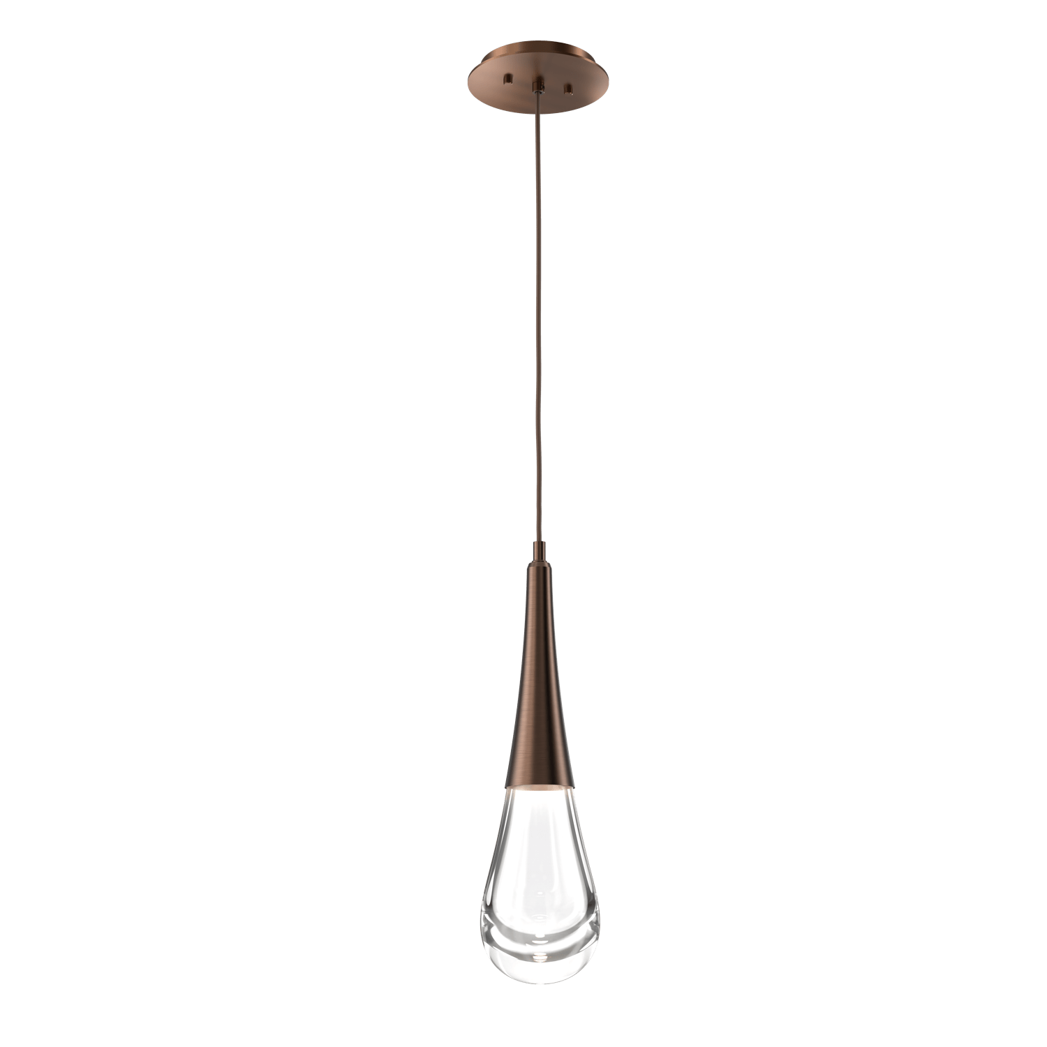 LAB0078-01-RB-Hammerton-Studio-Raindrop-pendant-light-with-oil-rubbed-bronze-finish-and-clear-blown-glass-shades-and-LED-lamping