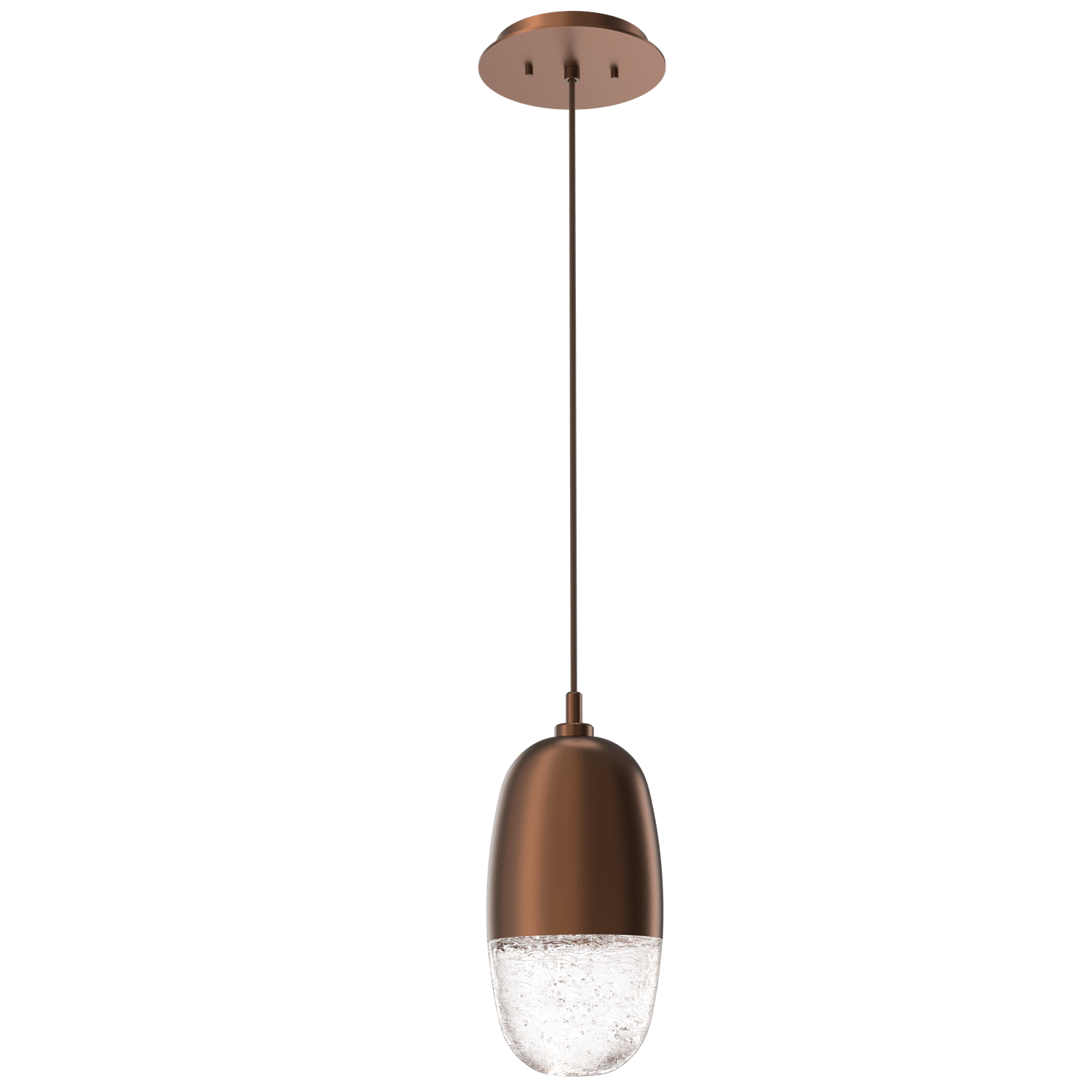LAB0079-01-BB-Hammerton-Studio-Pebble-pendant-light-with-burnished-bronze-finish-and-clear-cast-glass-shades-and-LED-lamping