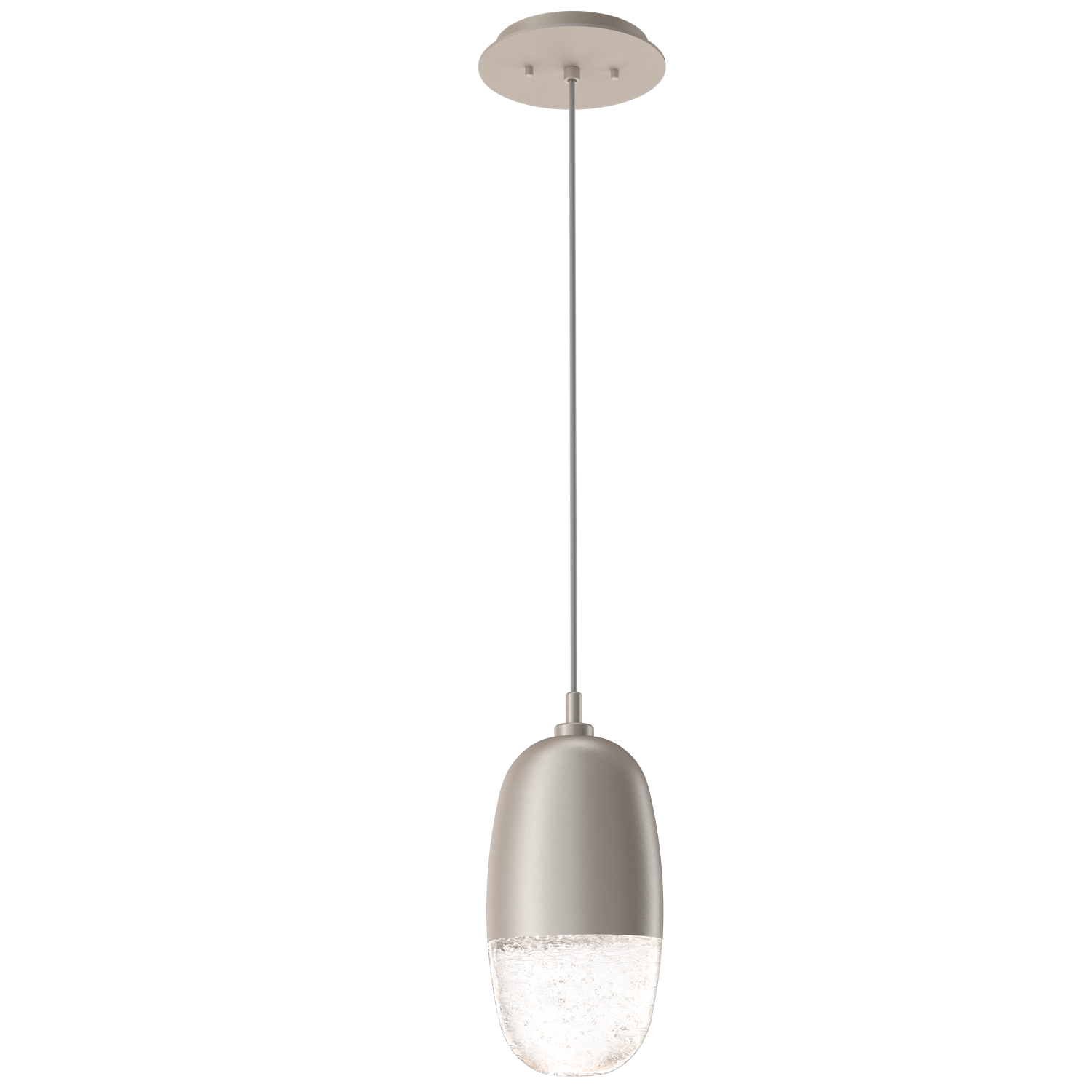 LAB0079-01-BS-Hammerton-Studio-Pebble-pendant-light-with-metallic-beige-silver-finish-and-clear-cast-glass-shades-and-LED-lamping