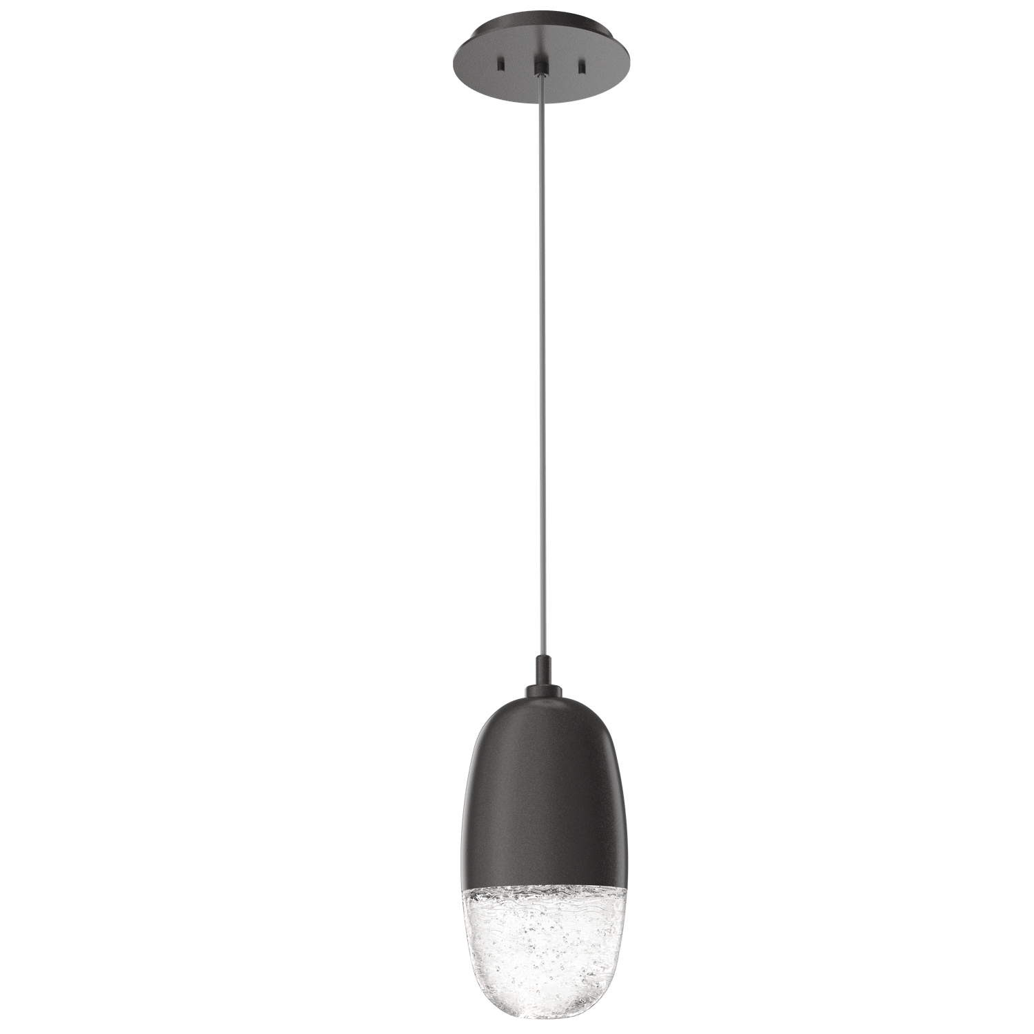 LAB0079-01-GP-Hammerton-Studio-Pebble-pendant-light-with-graphite-finish-and-clear-cast-glass-shades-and-LED-lamping