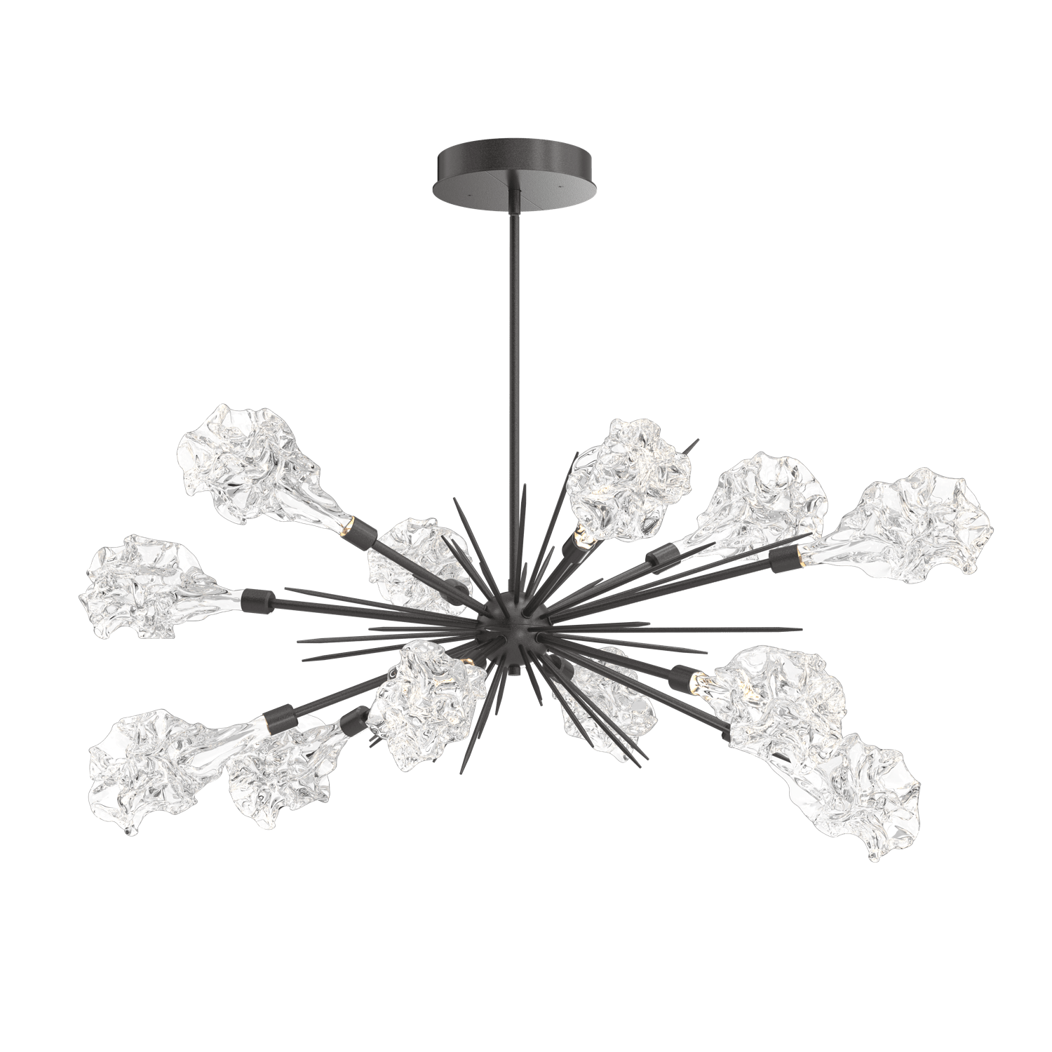 PLB0059-0A-GP-Hammerton-Studio-Blossom-47-inch-oval-starburst-chandelier-with-graphite-finish-and-clear-handblown-crystal-glass-shades-and-LED-lamping