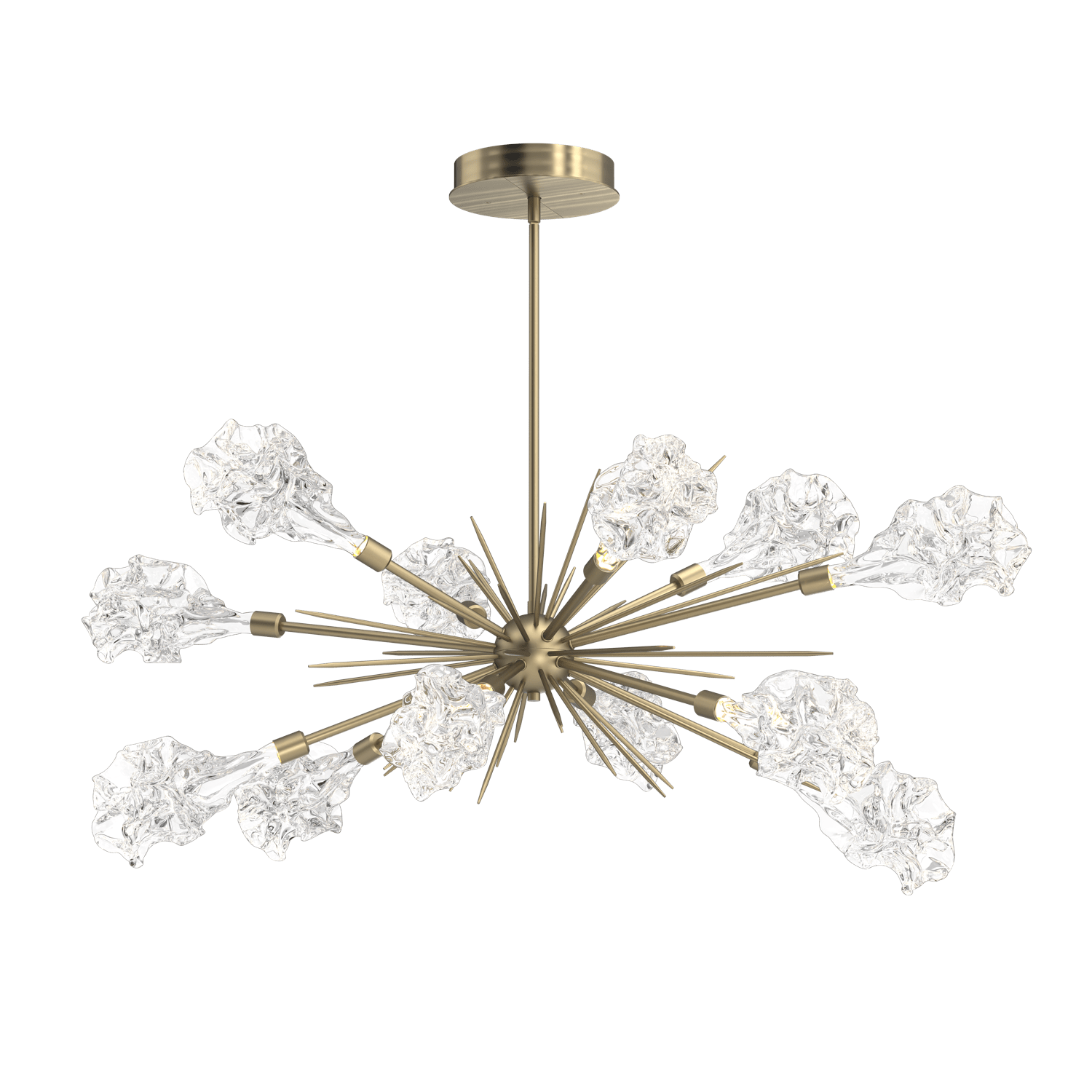 PLB0059-0A-HB-Hammerton-Studio-Blossom-47-inch-oval-starburst-chandelier-with-heritage-brass-finish-and-clear-handblown-crystal-glass-shades-and-LED-lamping