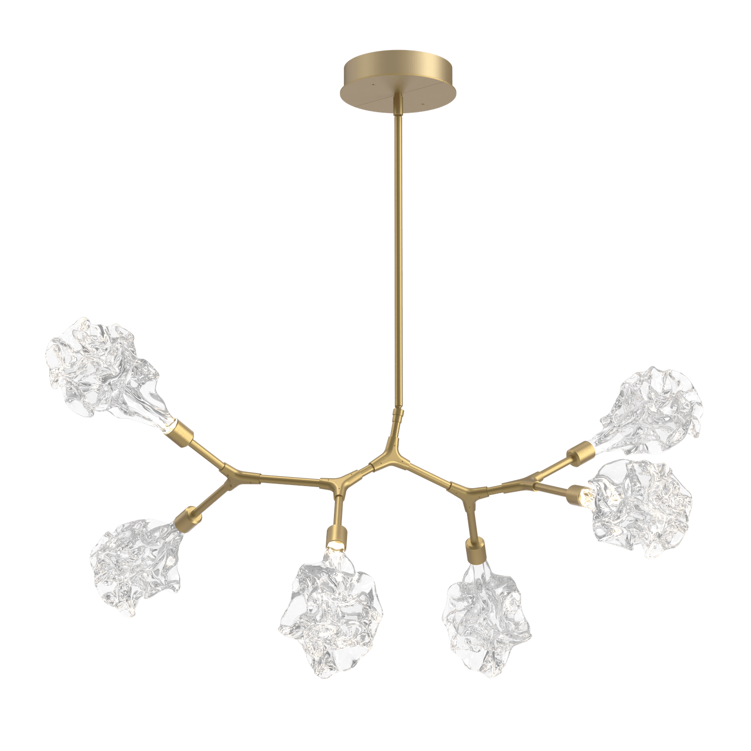 PLB0059-BA-GB-Hammerton-Studio-Blossom-6-light-organic-branch-chandelier-with-gilded-brass-finish-and-clear-handblown-crystal-glass-shades-and-LED-lamping