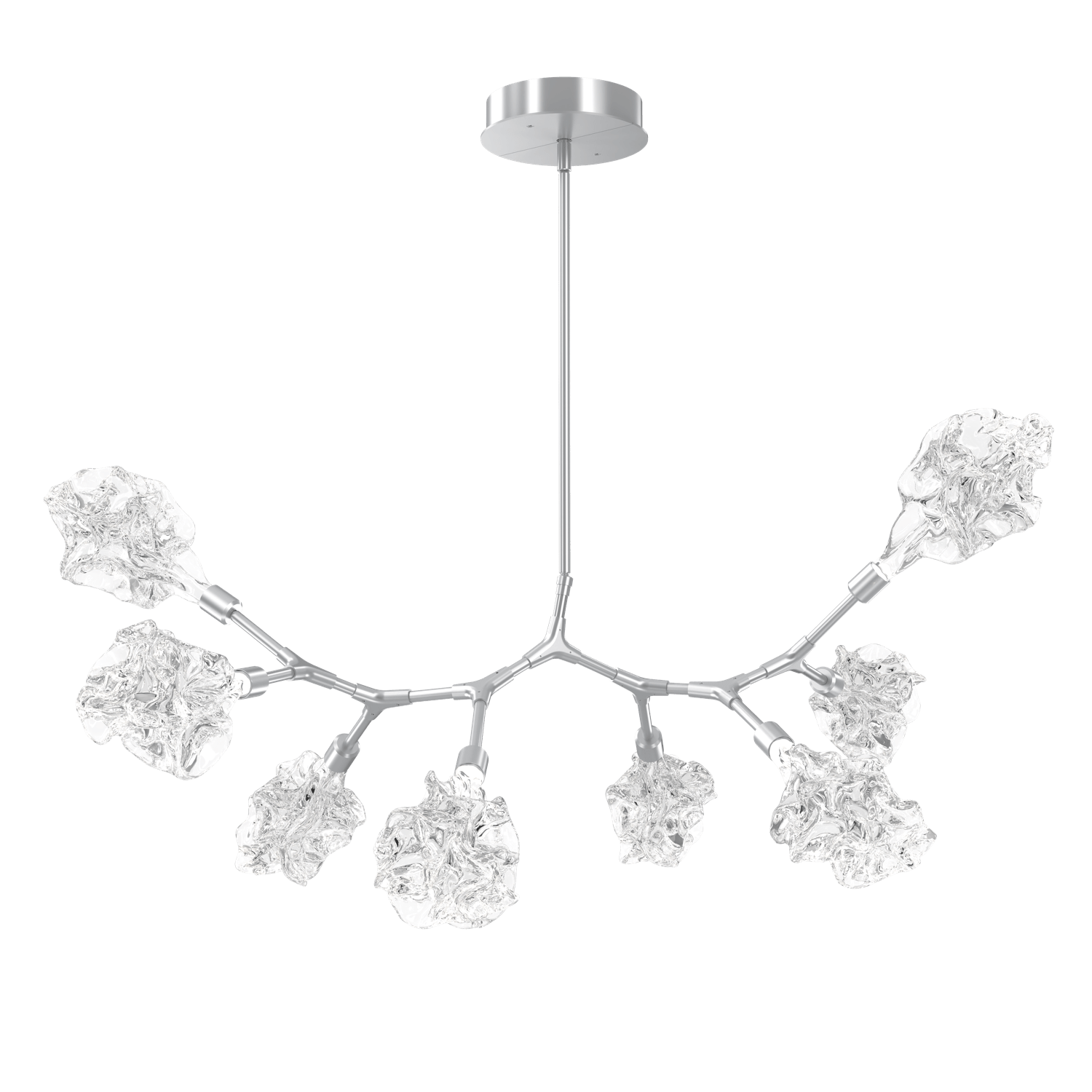 PLB0059-BB-CS-Hammerton-Studio-Blossom-8-light-organic-branch-chandelier-with-classic-silver-finish-and-clear-handblown-crystal-glass-shades-and-LED-lamping