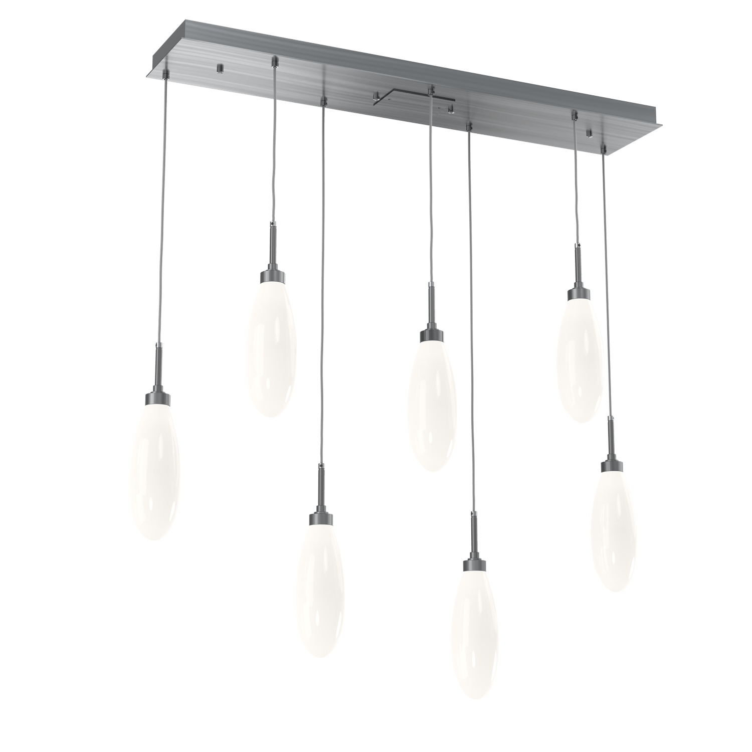 PLB0071-07-GM-WL-LL-Hammerton-Studio-Fiori-7-light-linear-pendant-chandelier-with-gunmetal-finish-and-opal-white-glass-shades-and-LED-lamping