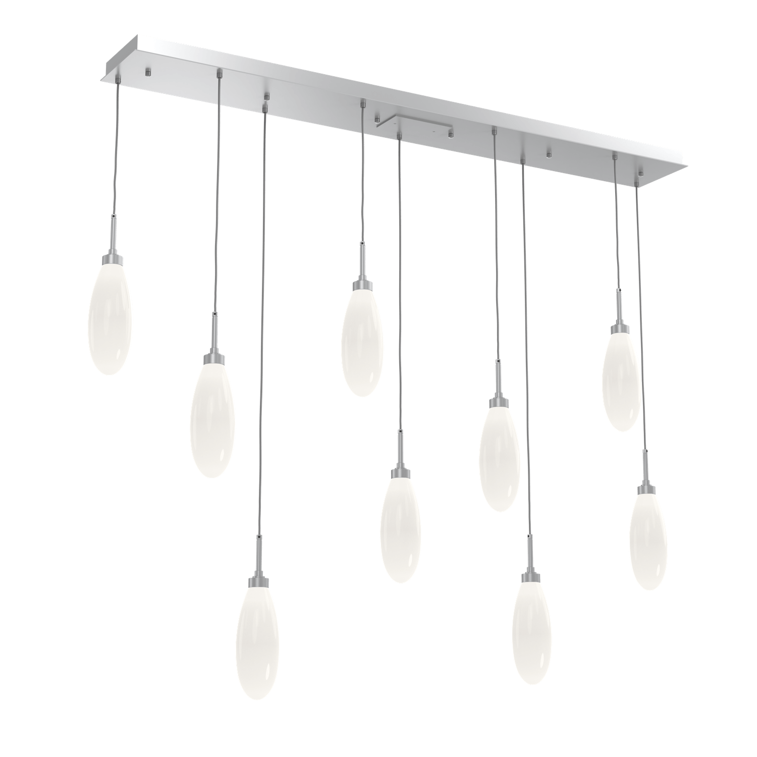 PLB0071-09-CS-WL-LL-Hammerton-Studio-Fiori-9-light-linear-pendant-chandelier-with-classic-silver-finish-and-opal-white-glass-shades-and-LED-lamping