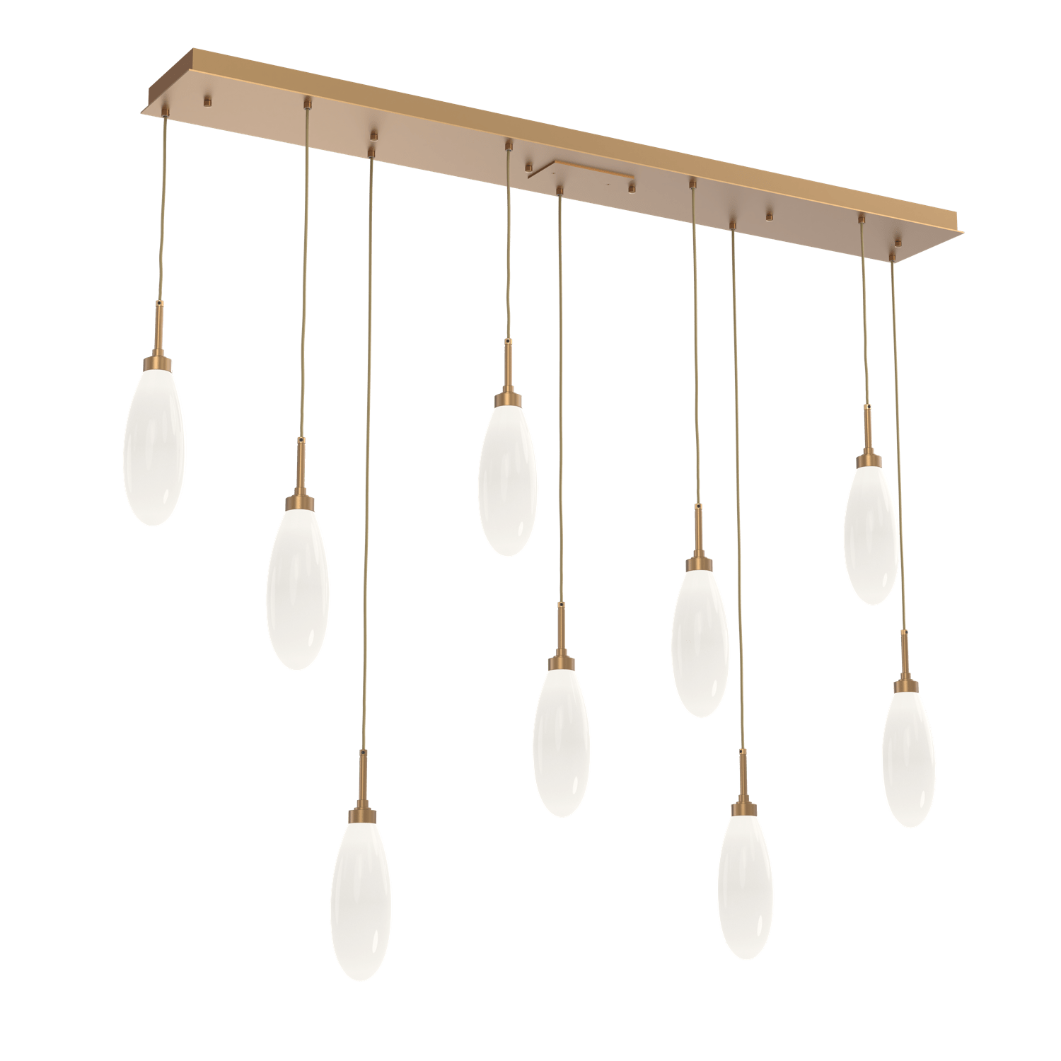PLB0071-09-NB-WL-LL-Hammerton-Studio-Fiori-9-light-linear-pendant-chandelier-with-novel-brass-finish-and-opal-white-glass-shades-and-LED-lamping