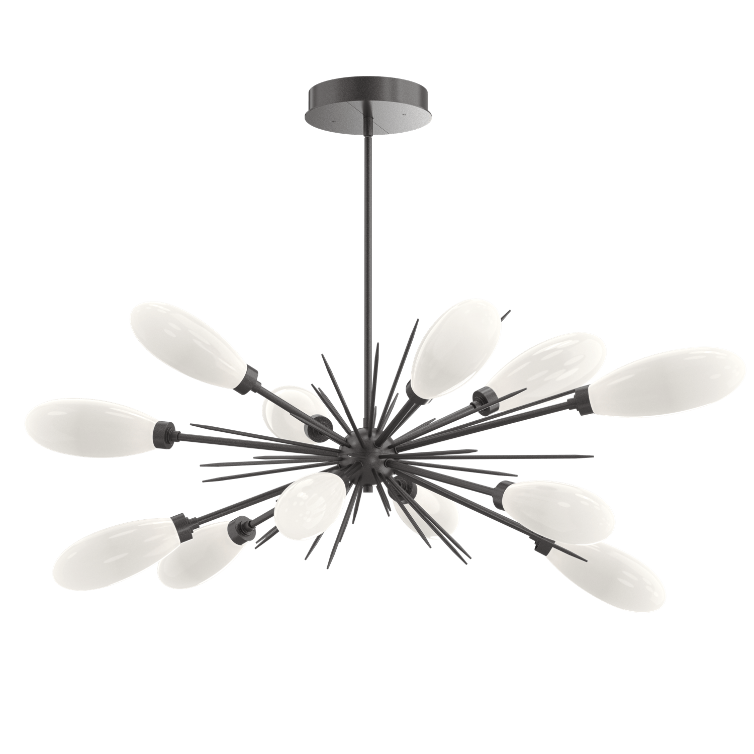 PLB0071-0A-GP-WL-LL-Hammerton-Studio-Fiori-50-inch-oval-starburst-chandelier-with-graphite-finish-and-opal-white-glass-shades-and-LED-lamping