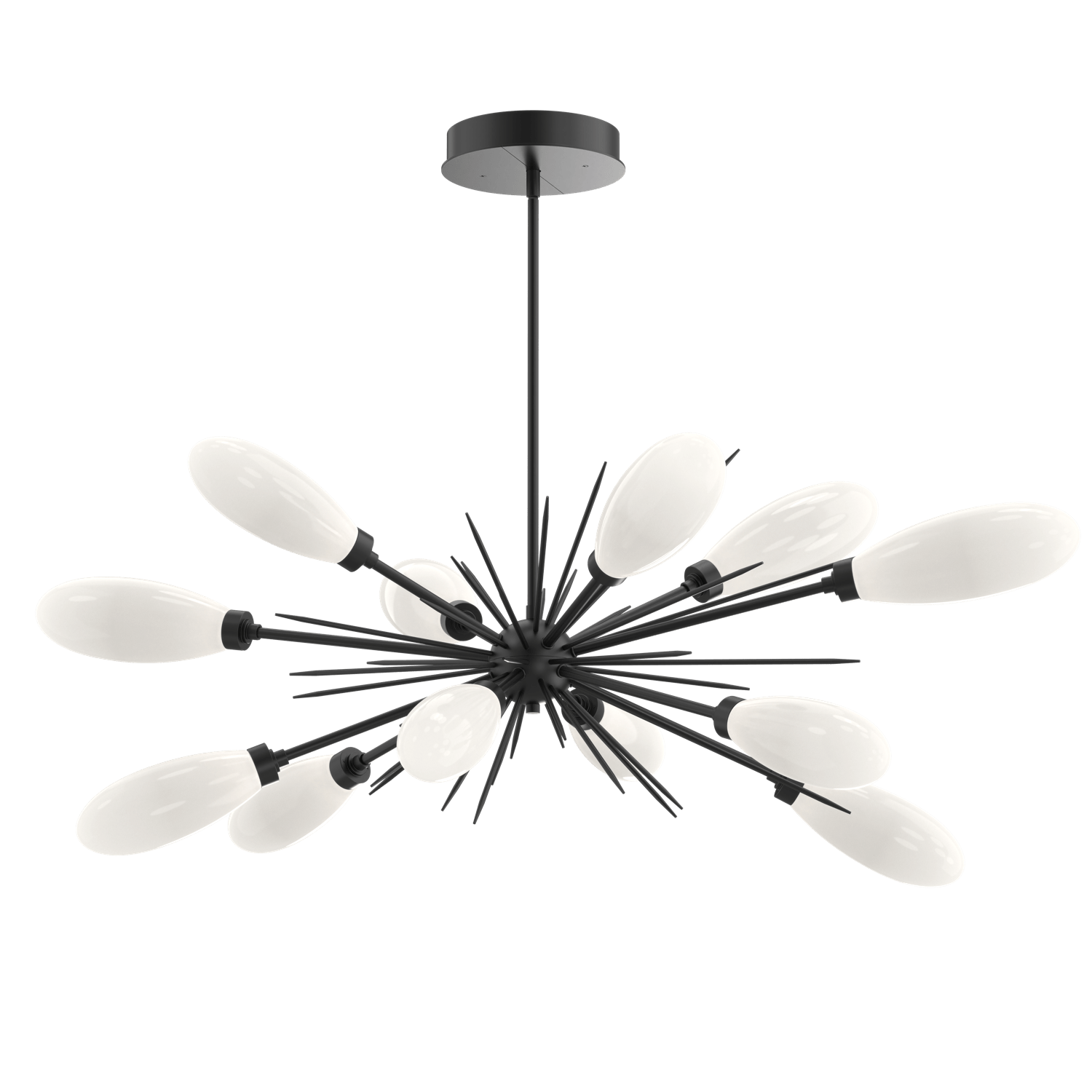 PLB0071-0A-MB-WL-LL-Hammerton-Studio-Fiori-50-inch-oval-starburst-chandelier-with-matte-black-finish-and-opal-white-glass-shades-and-LED-lamping