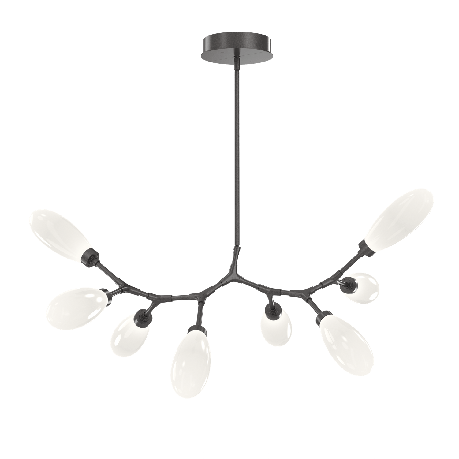 PLB0071-BB-GP-WL-LL-Hammerton-Studio-Fiori-8-light-organic-branch-chandelier-with-graphite-finish-and-opal-white-glass-shades-and-LED-lamping