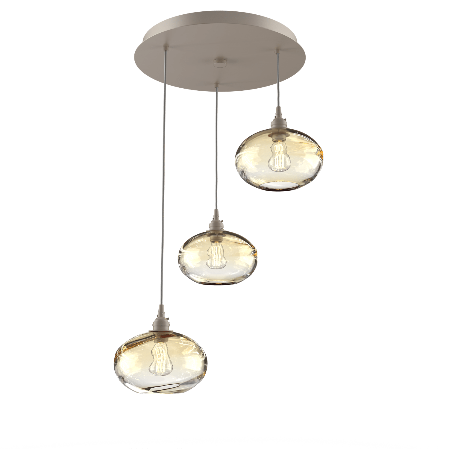 CHB0036-03-BS-OA-Hammerton-Studio-Optic-Blown-Glass-Coppa-3-light-round-pendant-chandelier-with-metallic-beige-silver-finish-and-optic-amber-blown-glass-shades-and-incandescent-lamping