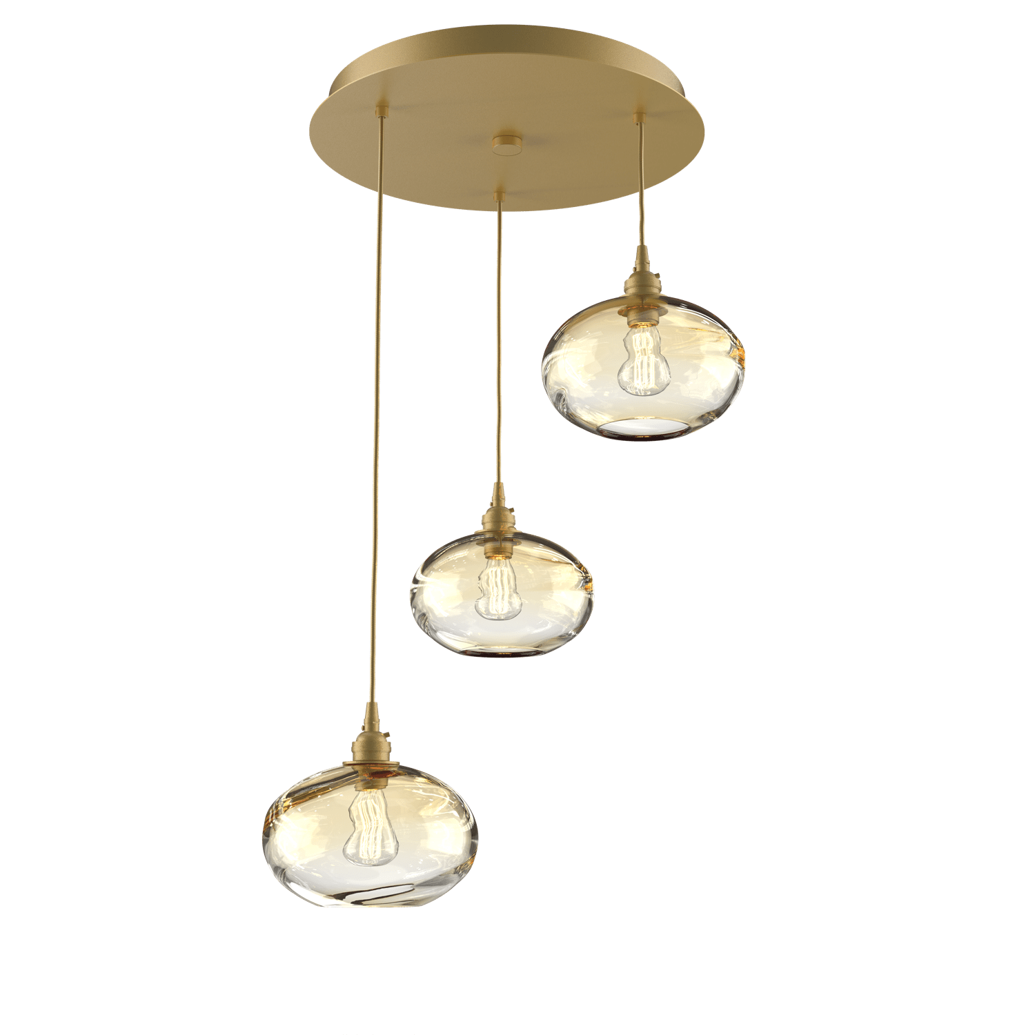CHB0036-03-GB-OA-Hammerton-Studio-Optic-Blown-Glass-Coppa-3-light-round-pendant-chandelier-with-gilded-brass-finish-and-optic-amber-blown-glass-shades-and-incandescent-lamping