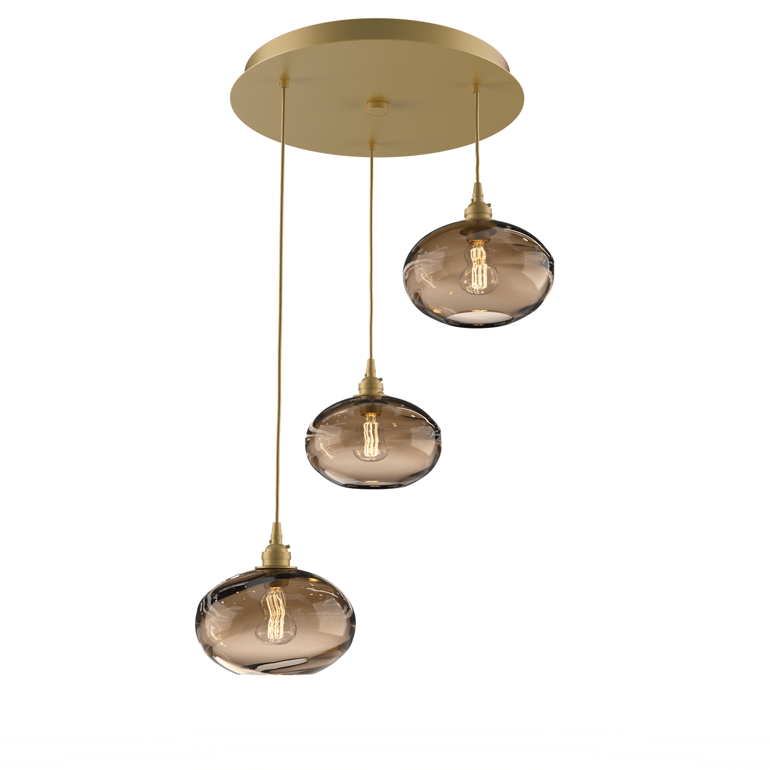 CHB0036-03-GB-OB-Hammerton-Studio-Optic-Blown-Glass-Coppa-3-light-round-pendant-chandelier-with-gilded-brass-finish-and-optic-bronze-blown-glass-shades-and-incandescent-lamping